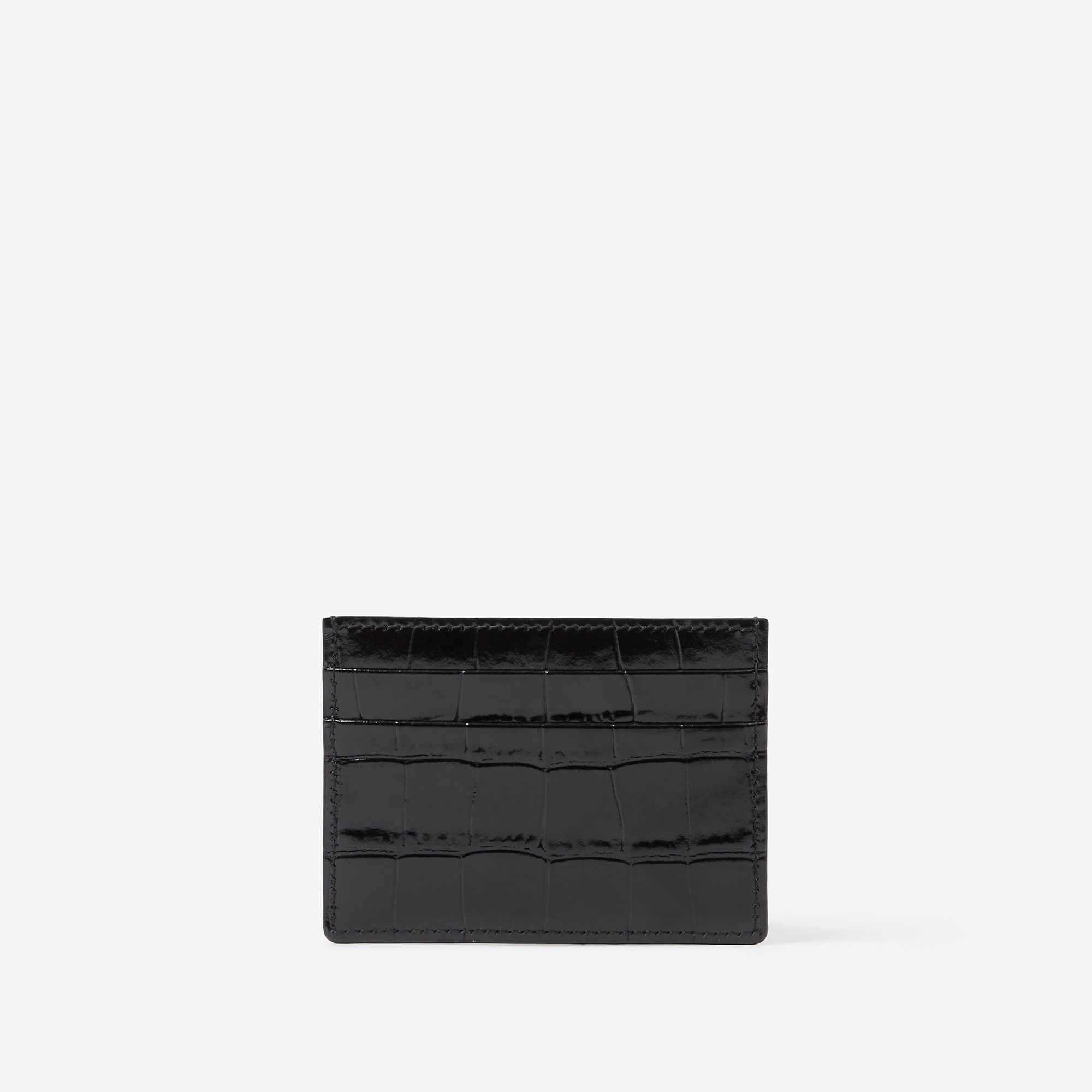 Embossed Leather TB Card Case - 3