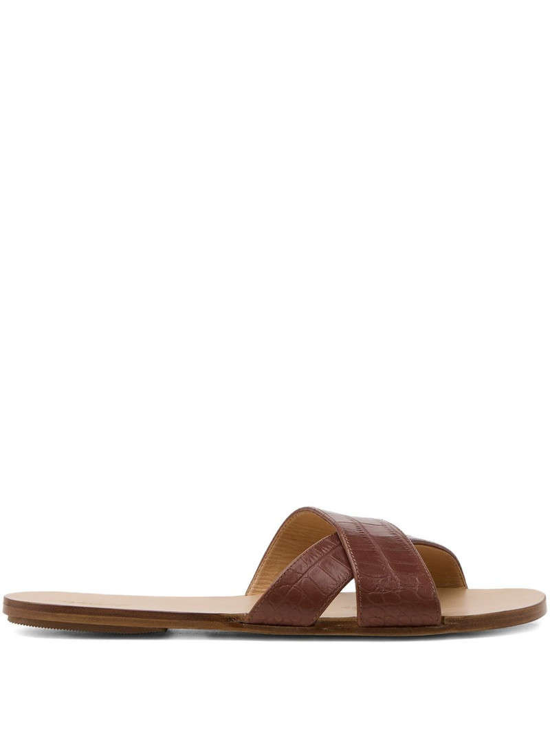 Sottile embossed crossover sandals 1