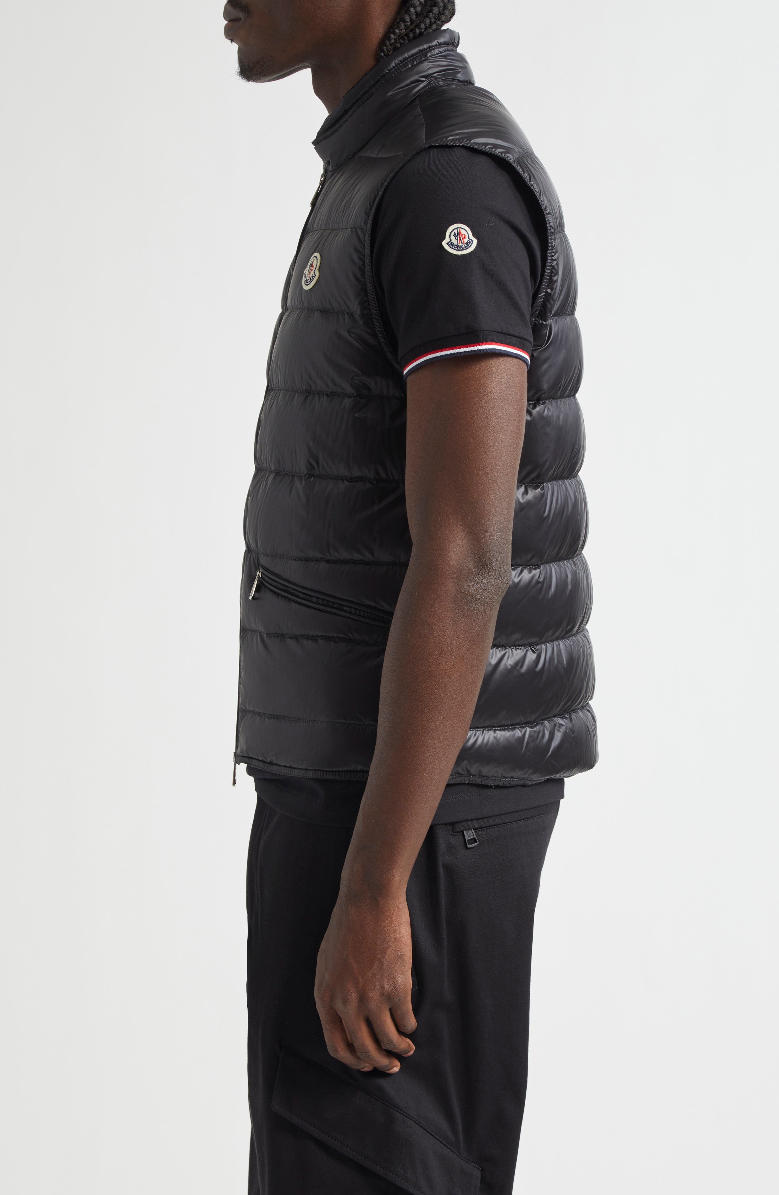 Moncler Gui Down Puffer Vest in Black/Black at Nordstrom - 3