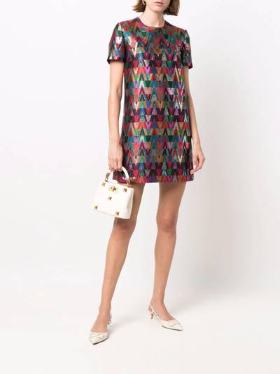 Valentino logo-print short dress outlook