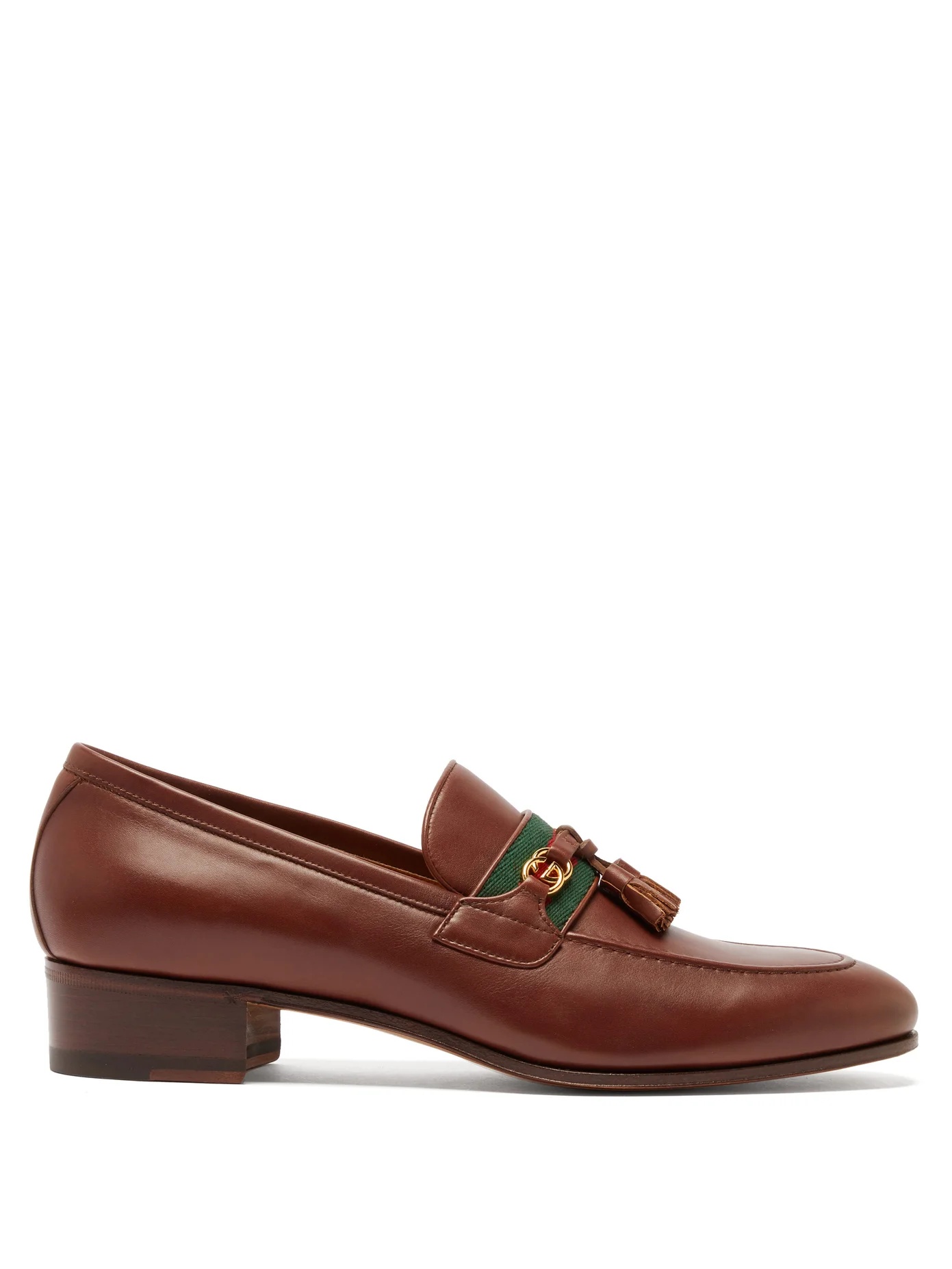 Paride Web-striped leather loafers - 1