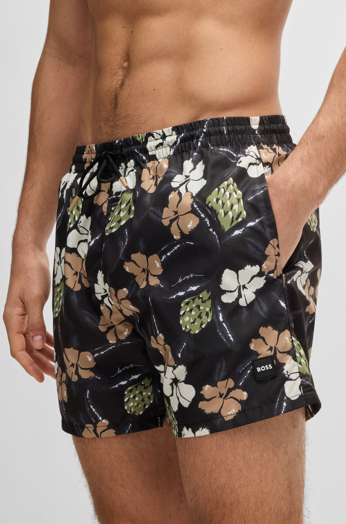 FULLY LINED SWIM SHORTS WITH SEASONAL PRINT - 3