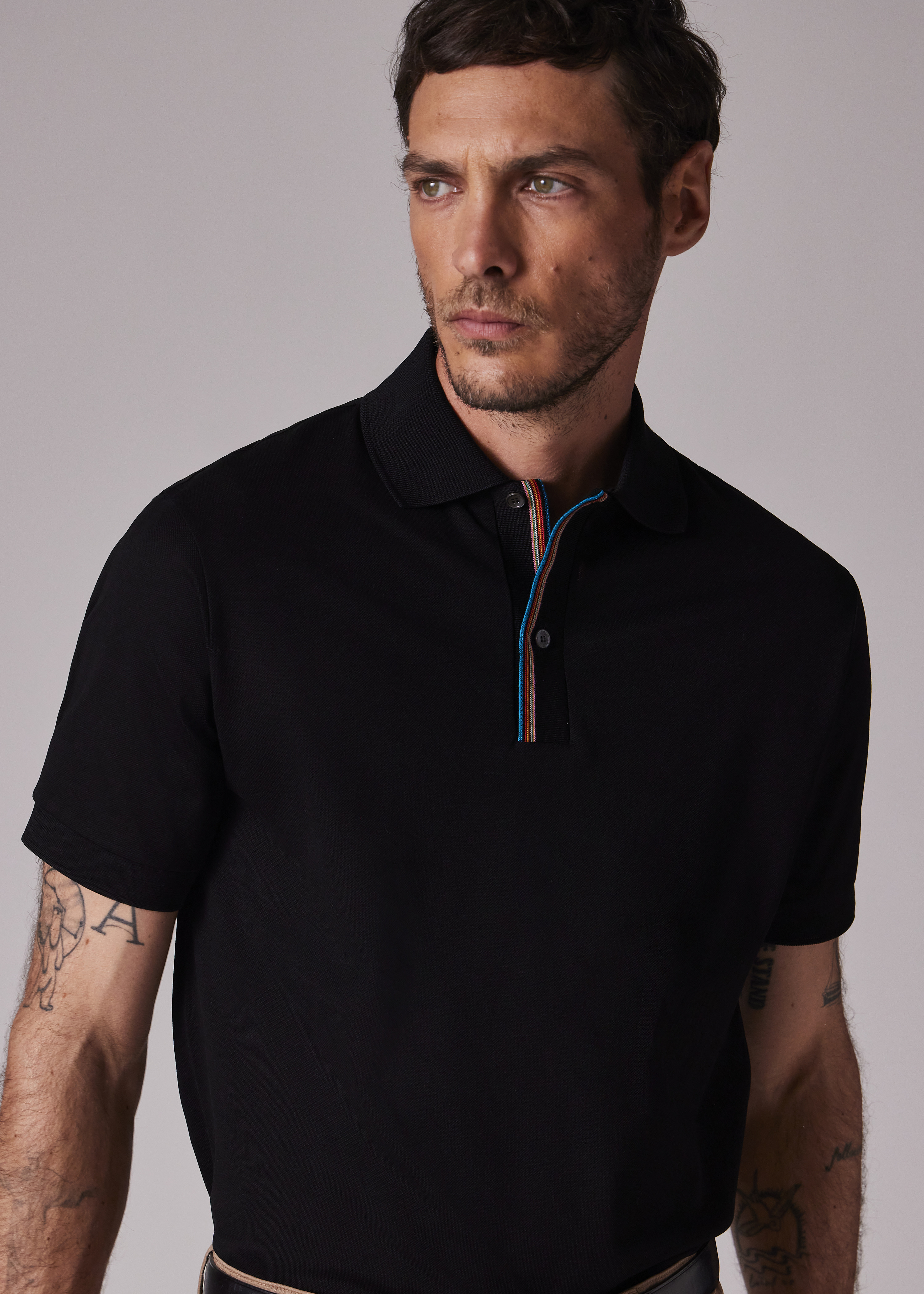 'Signature Stripe' Trim Polo Shirt - 4