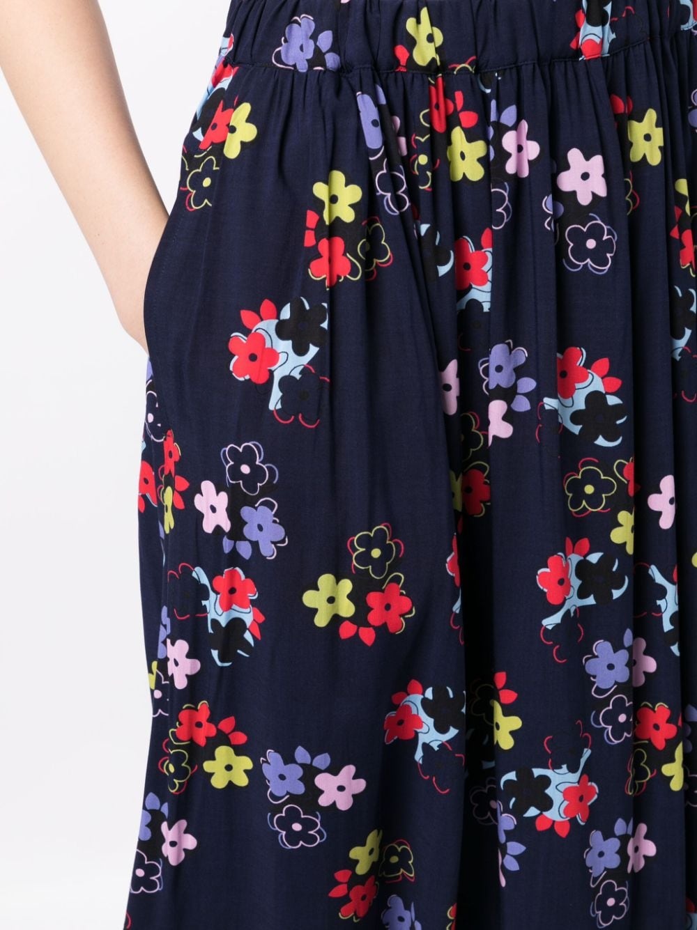 floral-print pleated skirt - 5