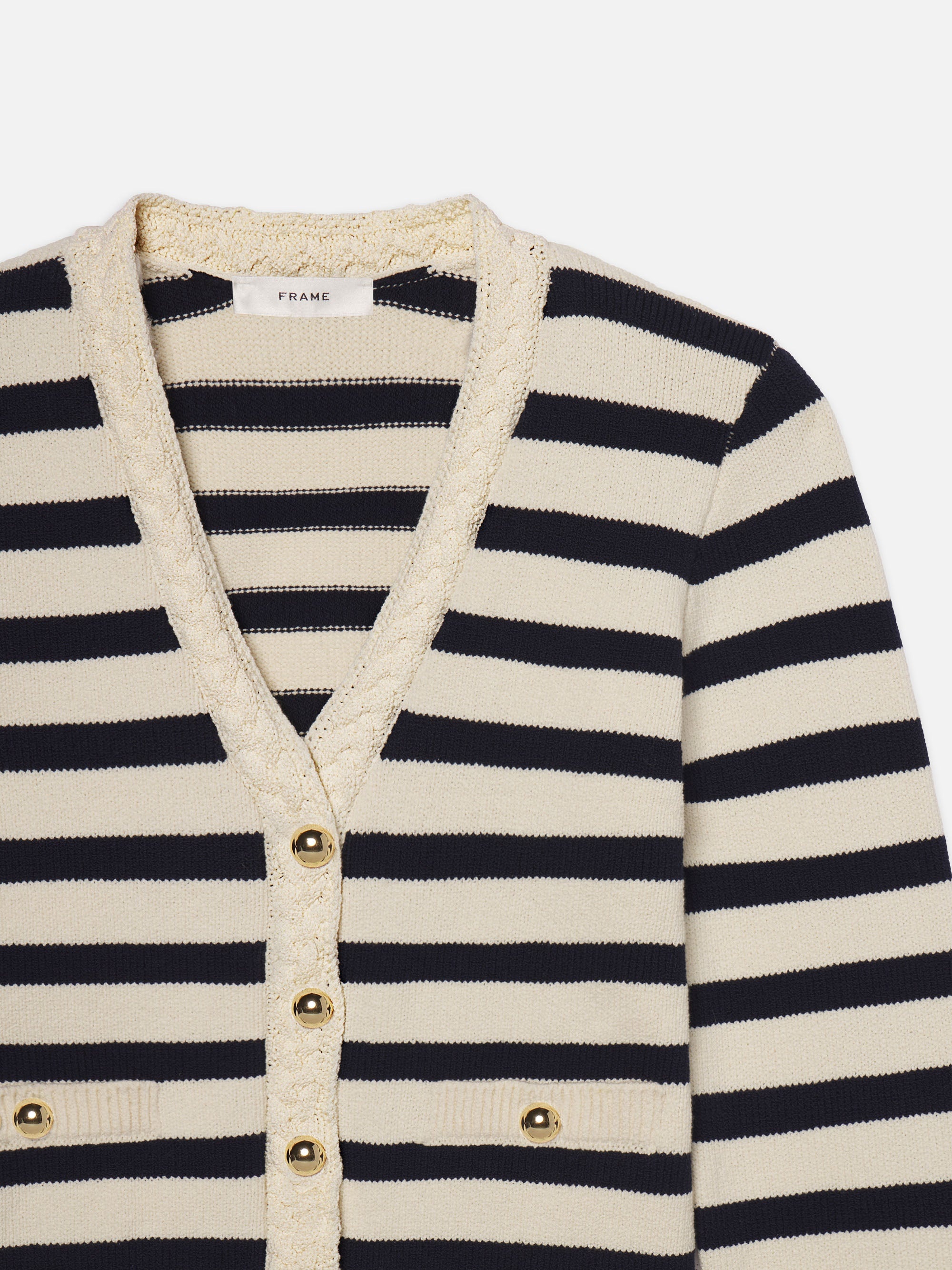 The Harbor Cardigan in Navy Multi - 3