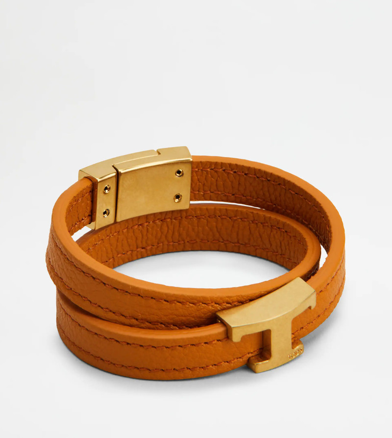 Tod's BRACELET IN LEATHER - ORANGE outlook