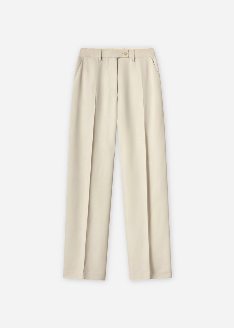 Tailored Straight-Leg Trouser in Viscose Twill 1