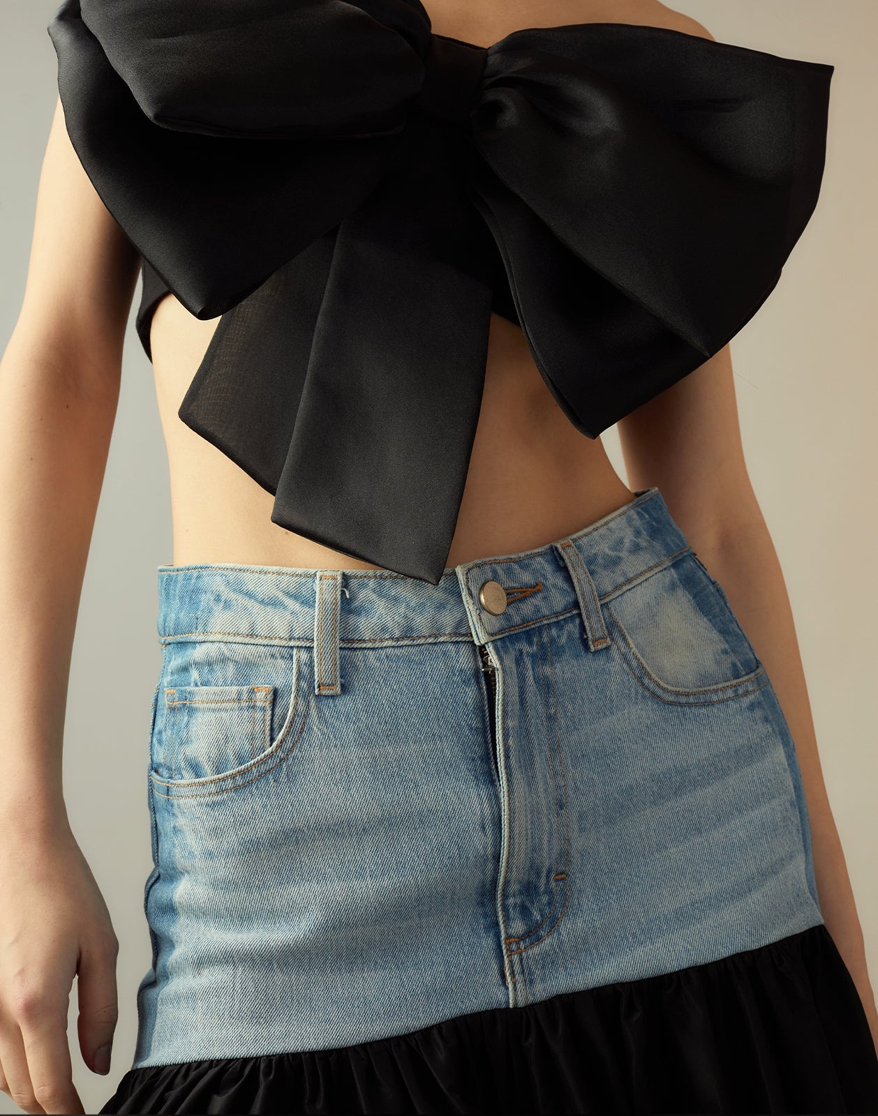 Denim Taffeta Skirt - 9