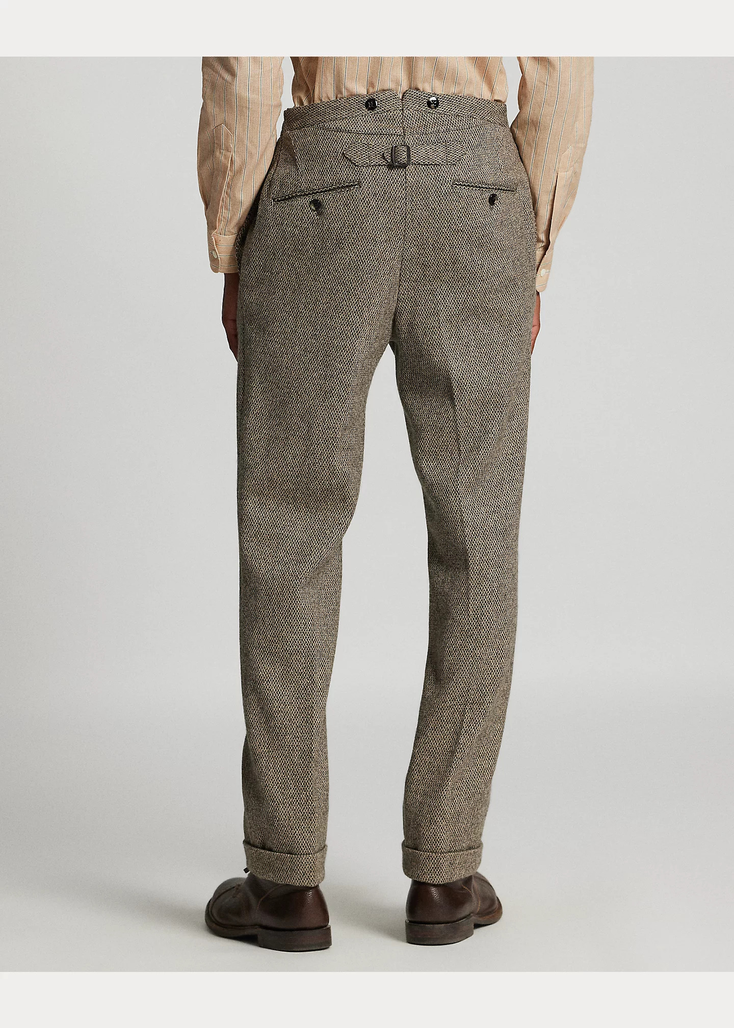 Slim Fit Wool Dobby Suit Trouser - 4