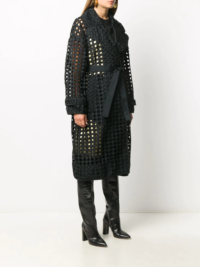 perforated-design midi coat 3