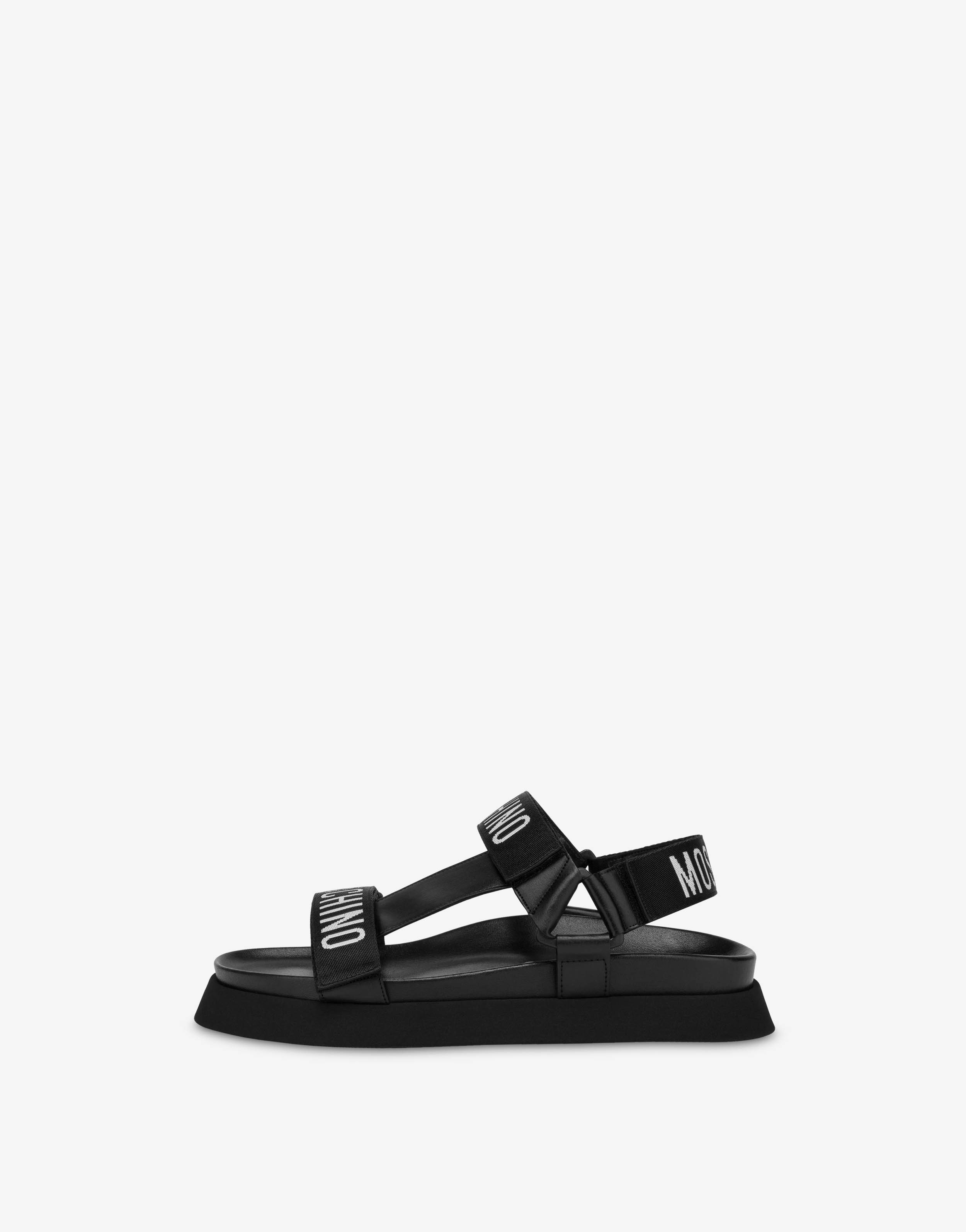 LOGO TAPE PLATFORM SANDALS - 2