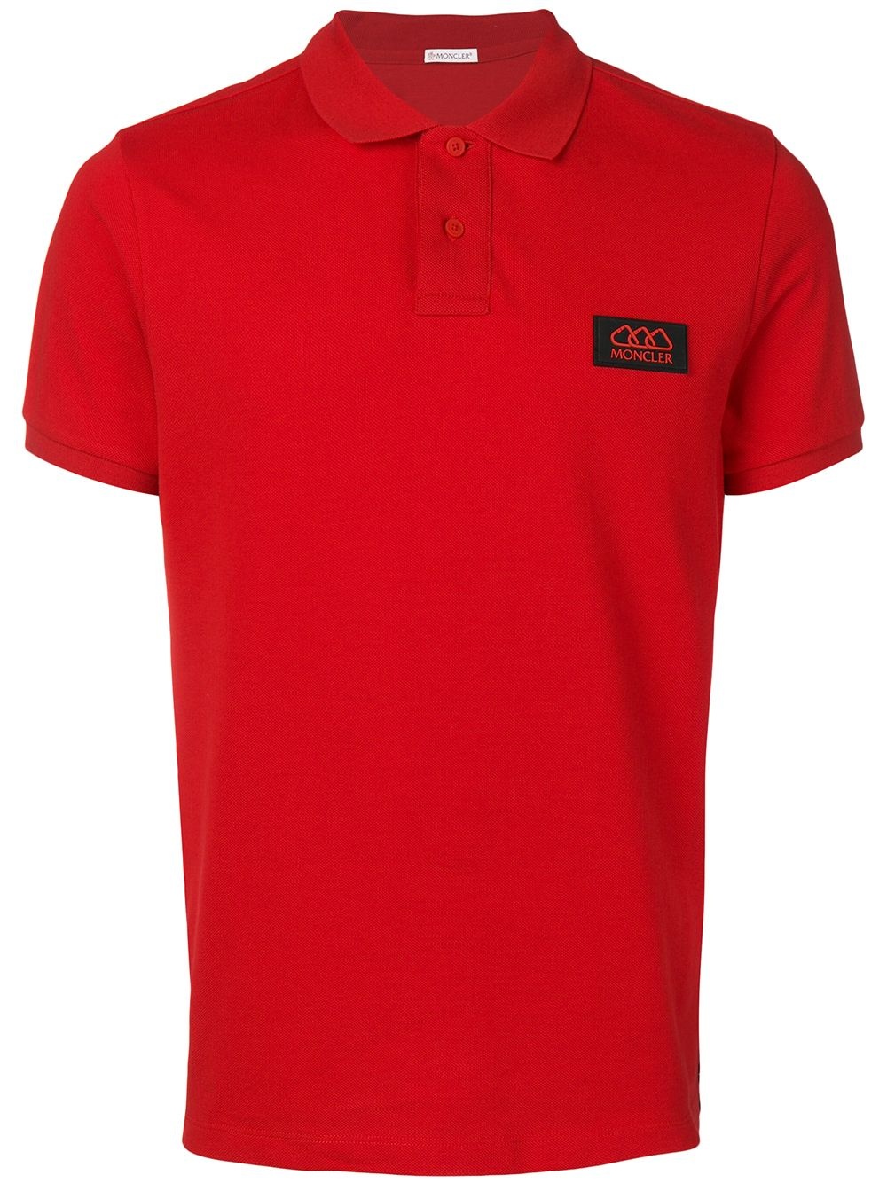 logo patch polo shirt - 1