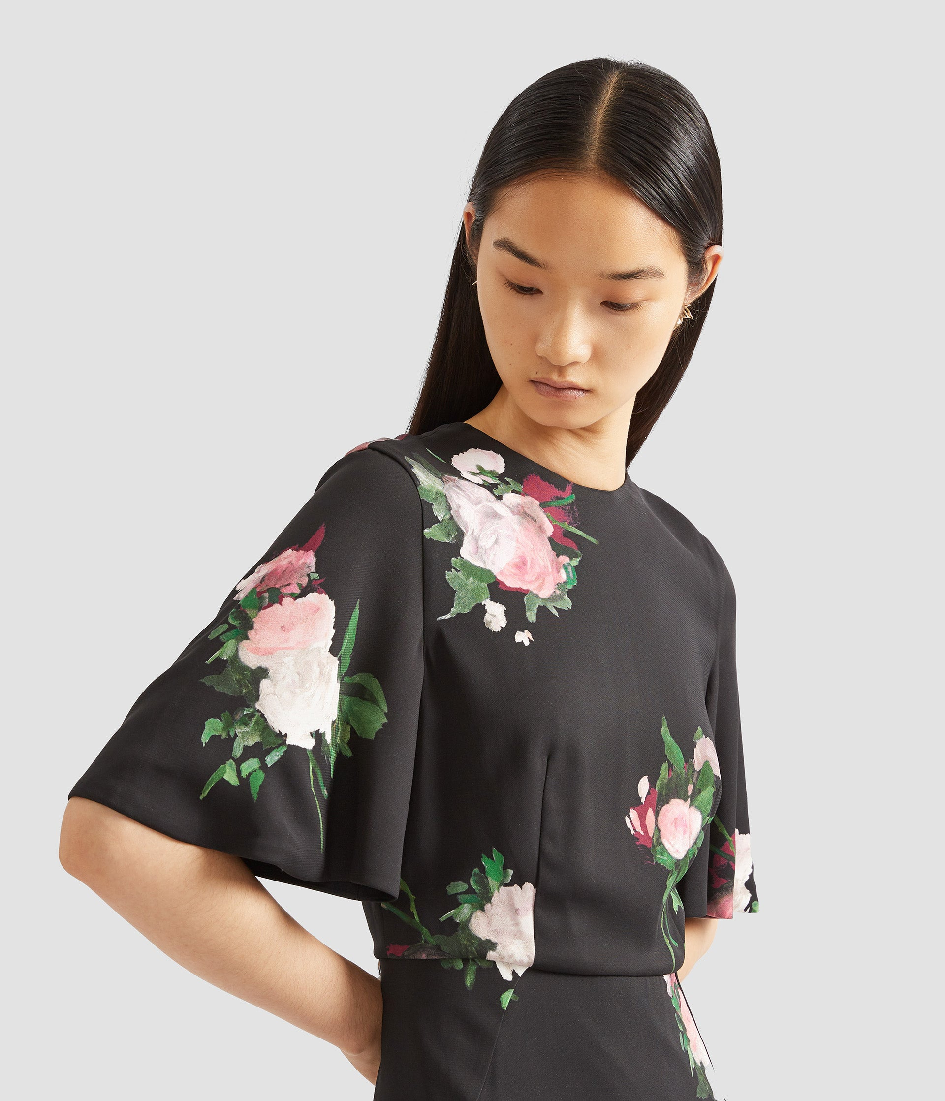 SHORT SLEEVE MIDI DRESS - 5