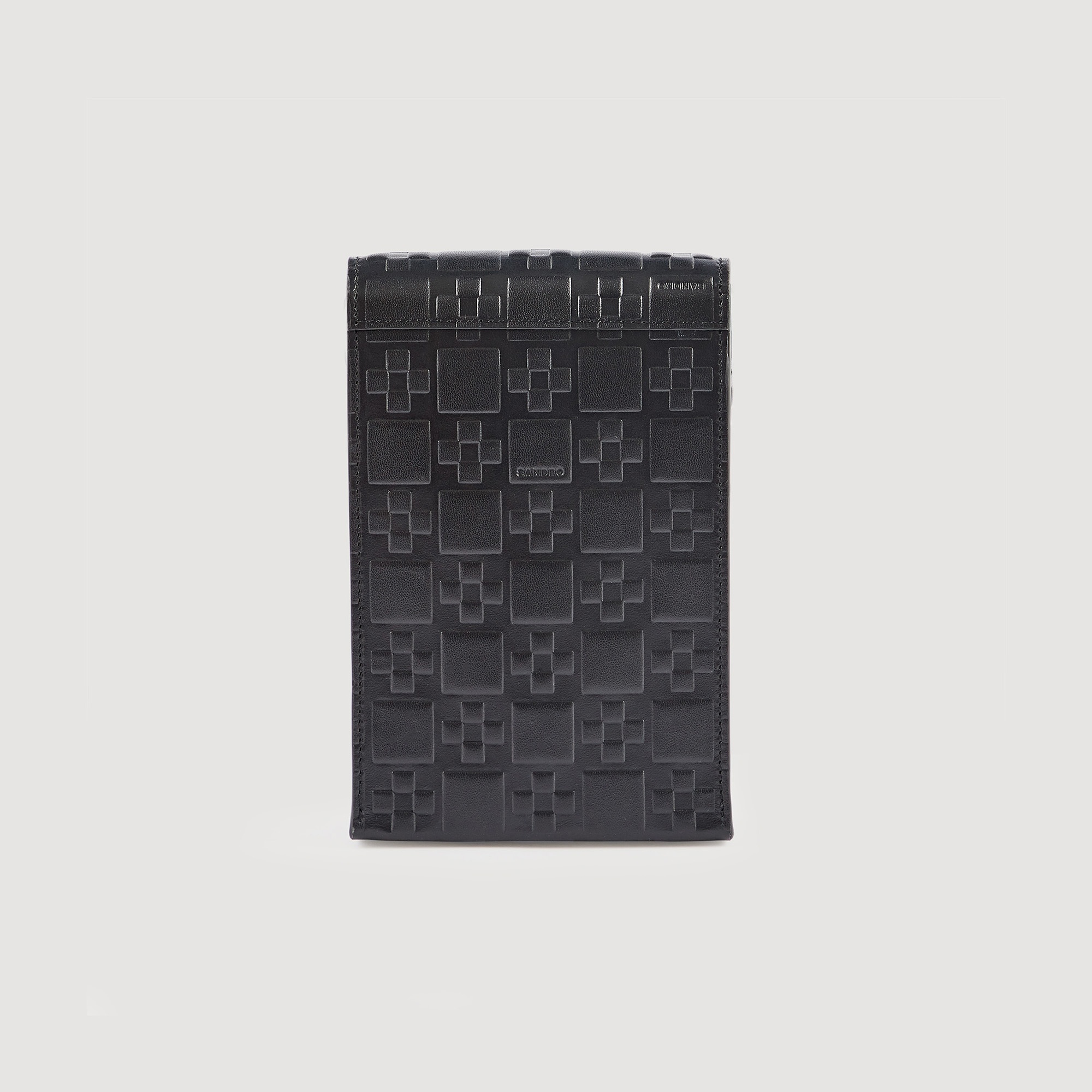 S monogram-embossed small leather bag - 4