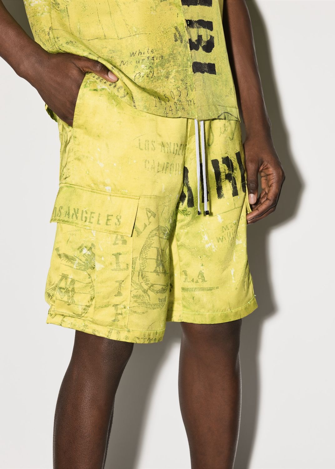 ARMY STENCIL CARGO SHORT - 5