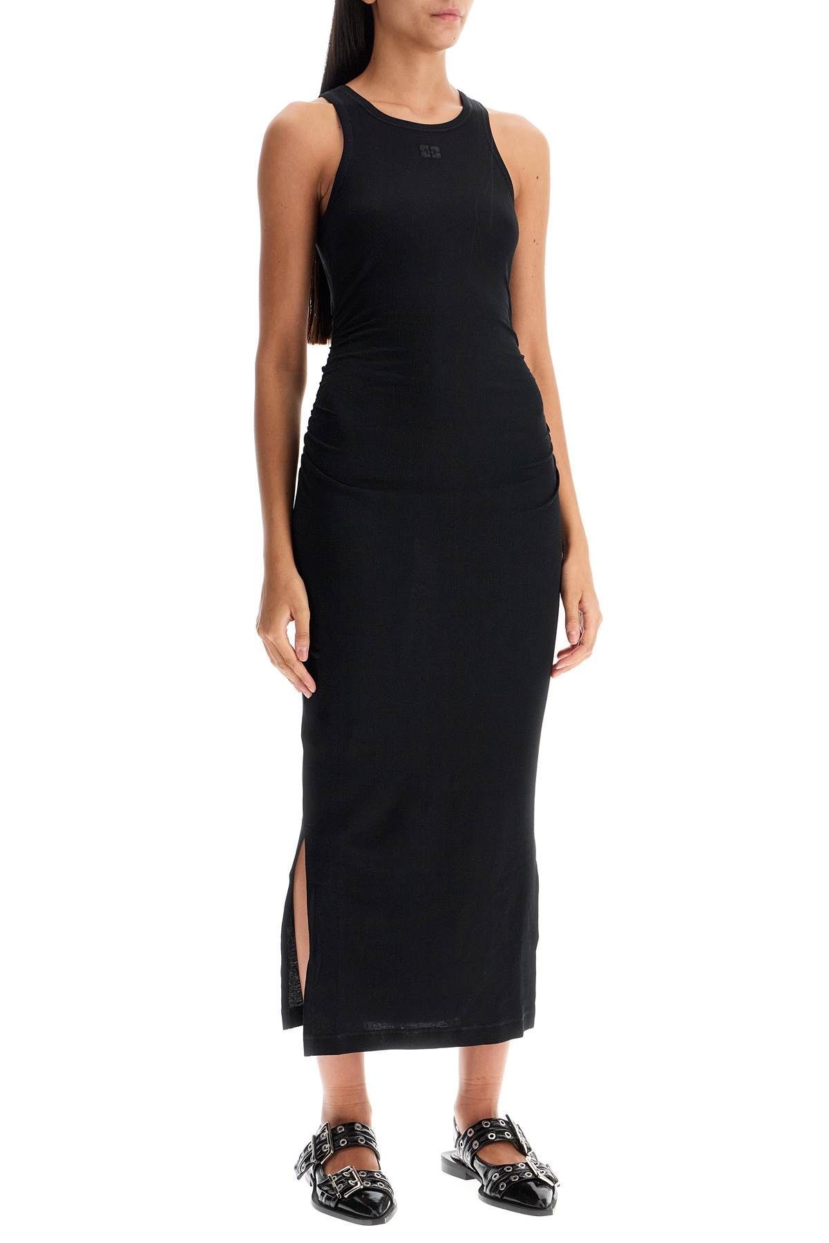 'RIBBED JERSEY MIDI DRESS WITH NINE - 3