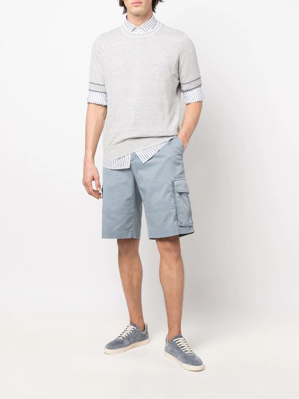 drawstring cargo shorts - 2