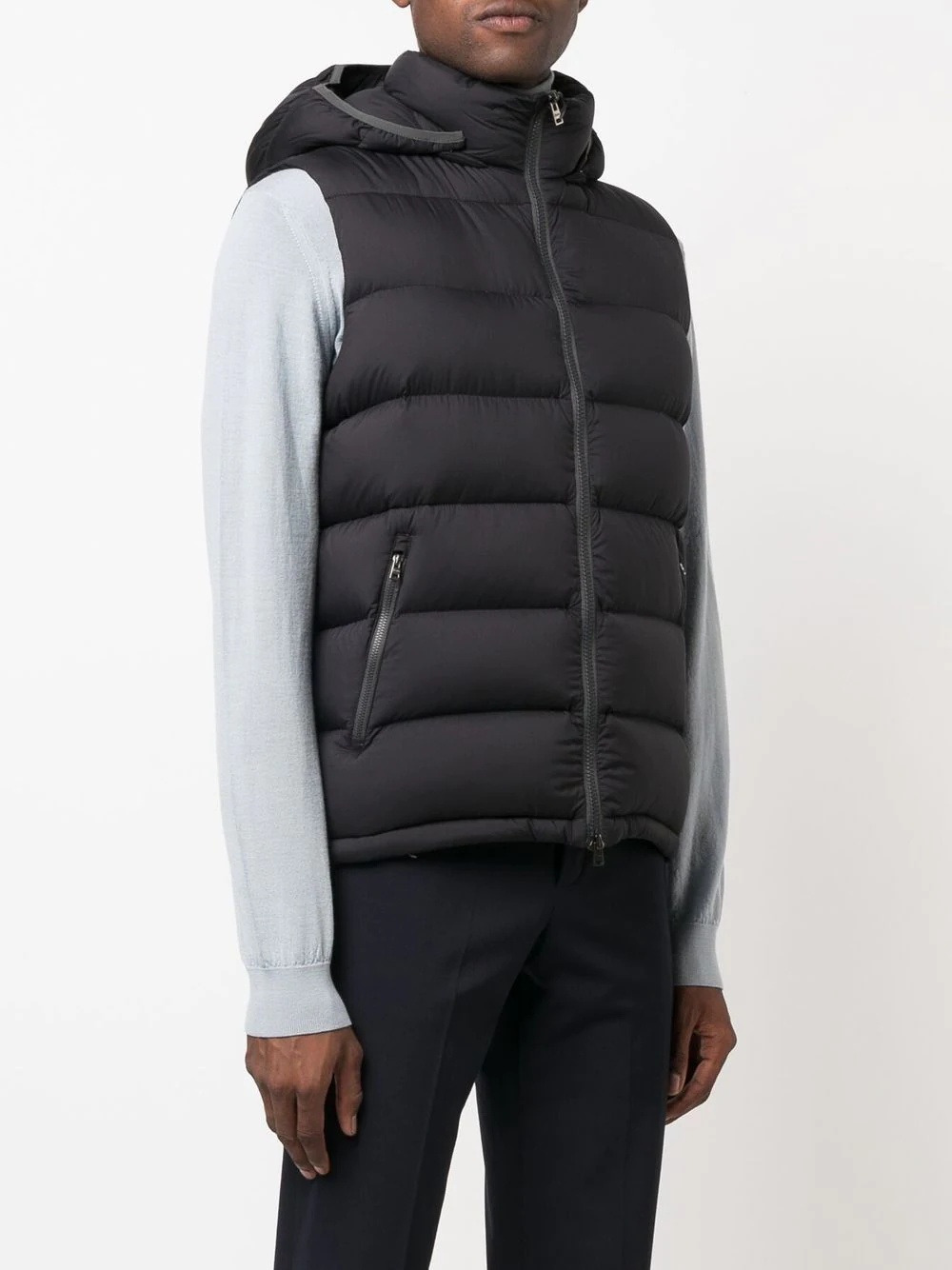 zipped padded gilet - 3