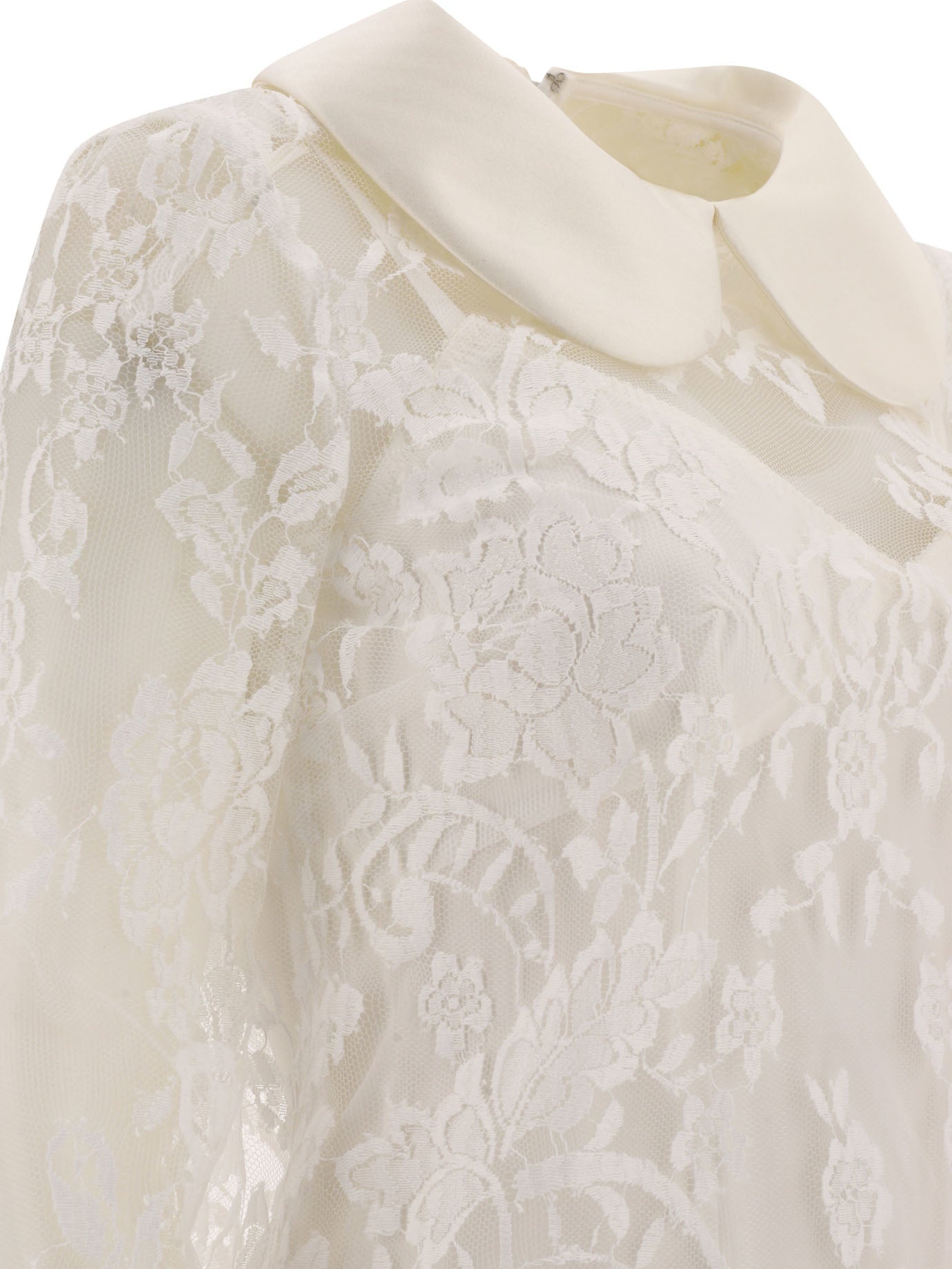 Dolce & Gabbana Lace Dress With Satin Collar - 4