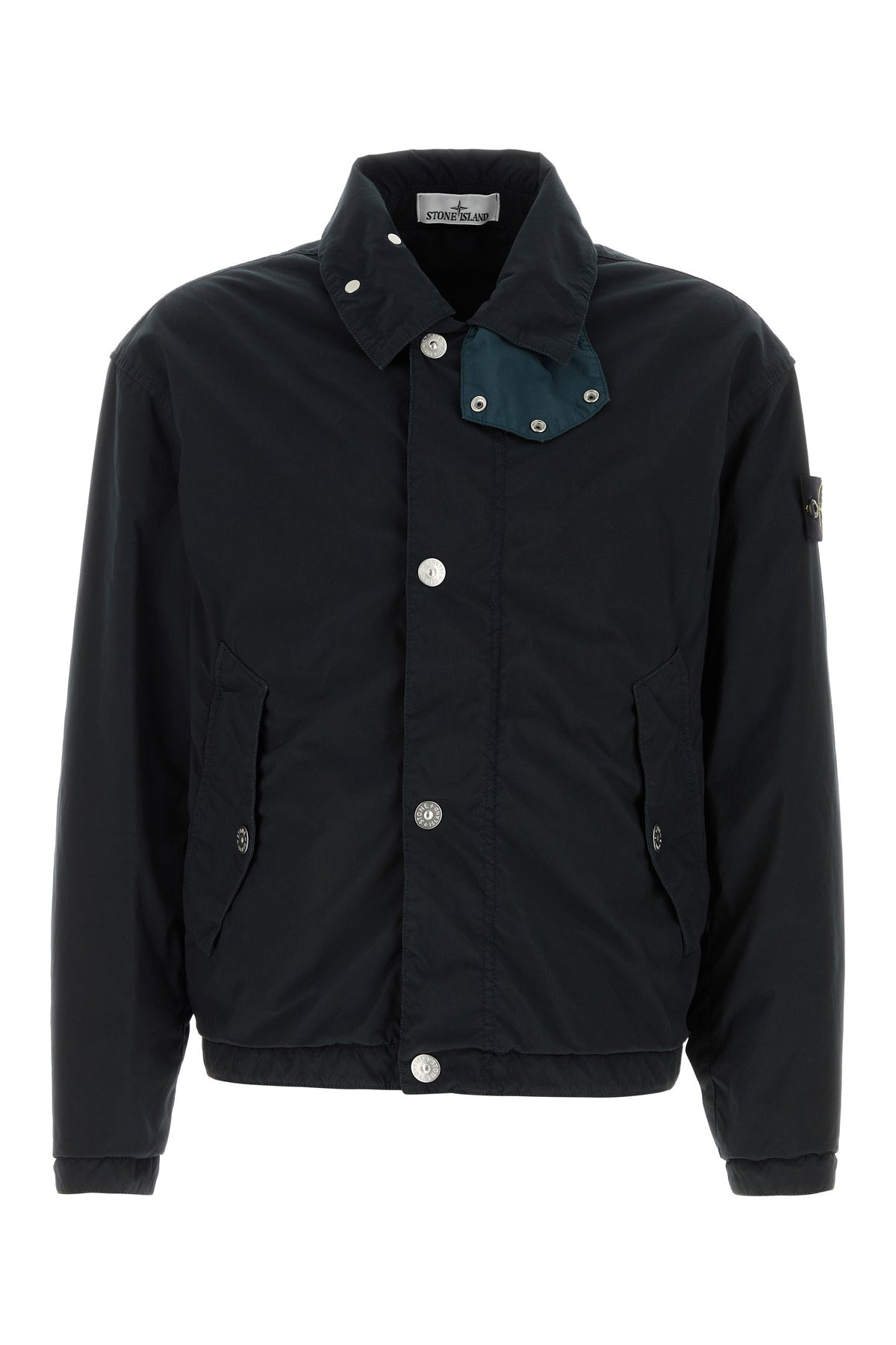 Midnight blue stretch polyester jacket - 1