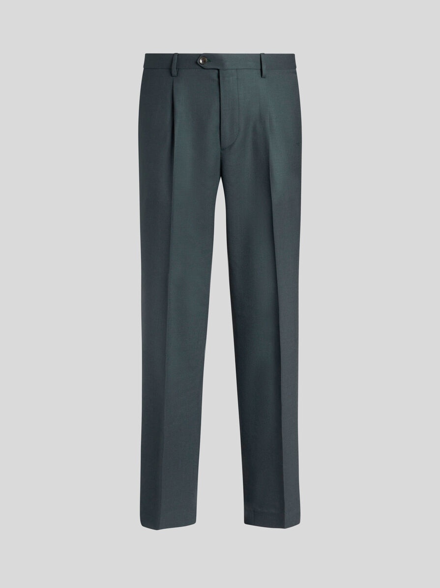 WOOL TROUSERS WITH PLEATS - 1