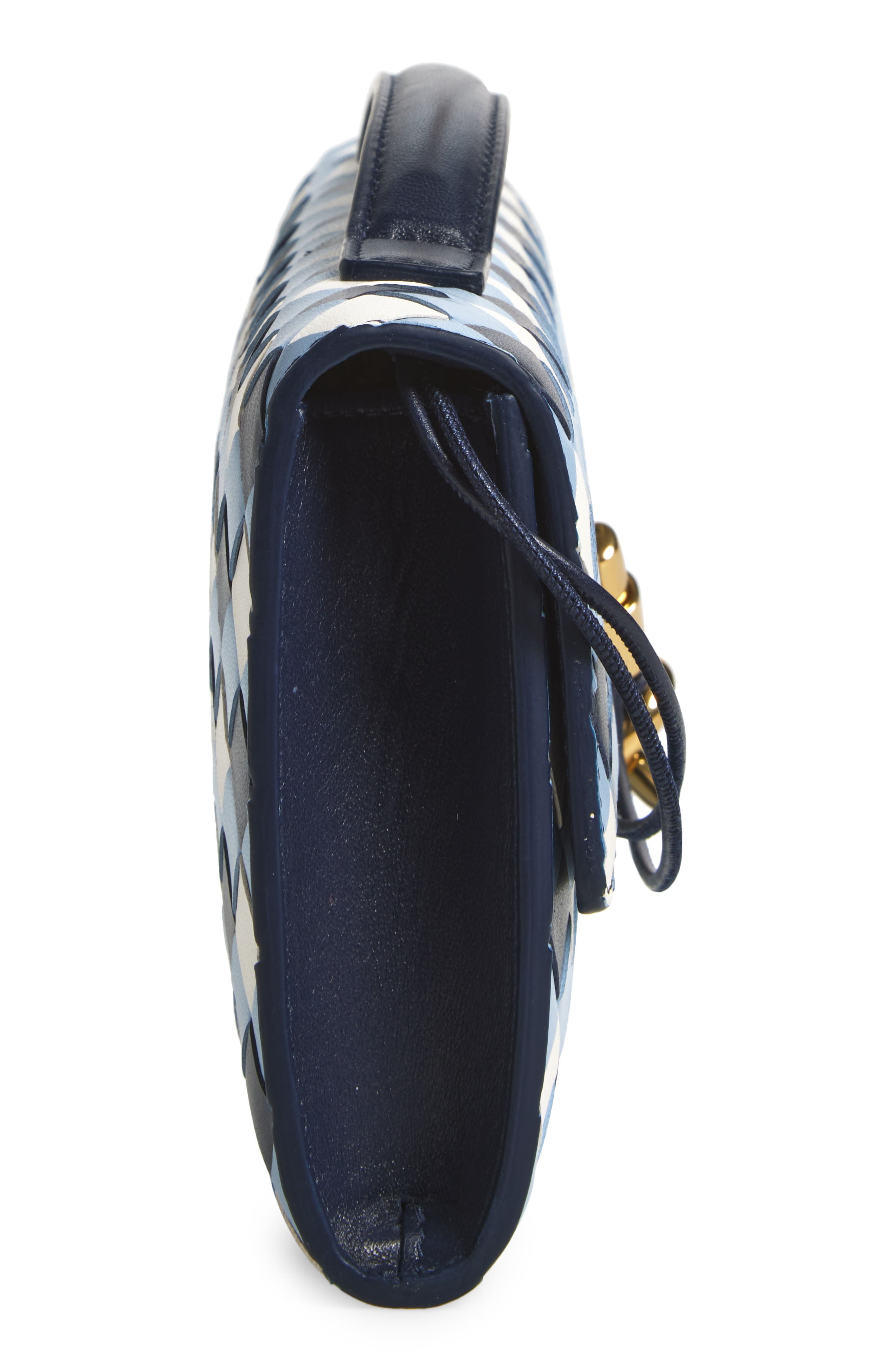 Bottega Veneta Long Andiamo Leather East/West Clutch in Abyss-Ice-White-Mb at Nordstrom - 5