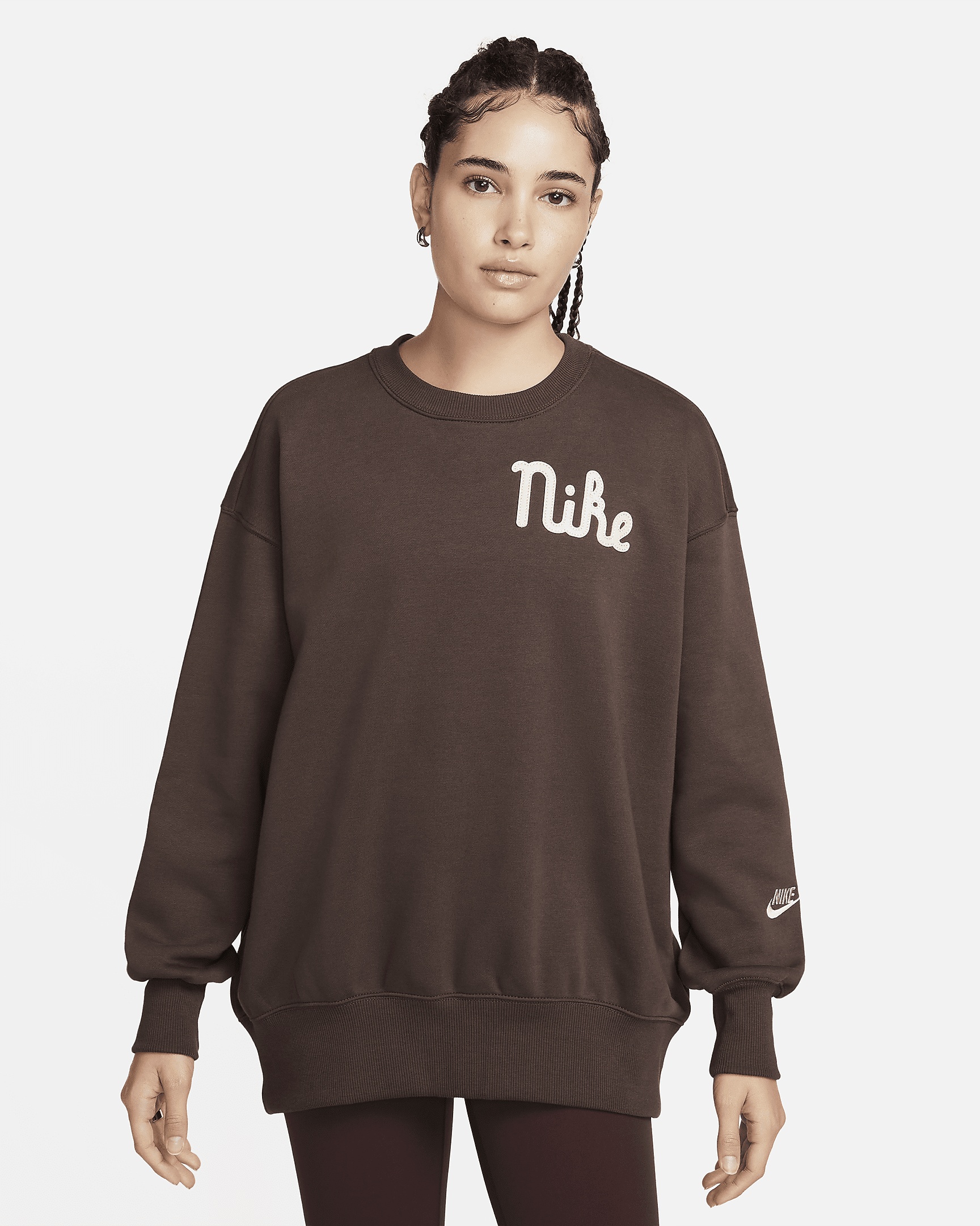 Women's Nike Sportswear Phoenix Fleece Oversized Crew-Neck Sweatshirt - 1