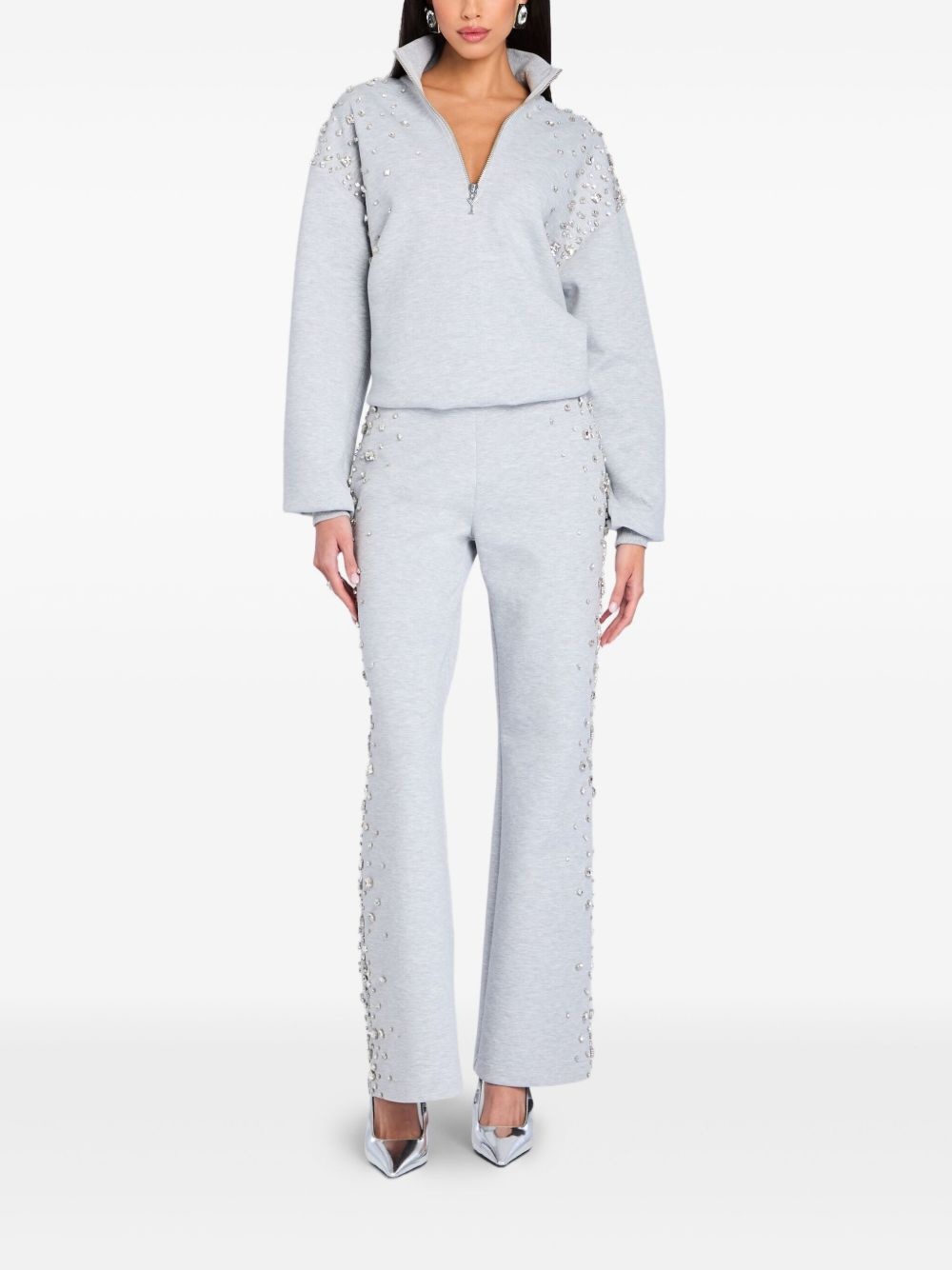 Carsyn crystal-embellished track pants - 2