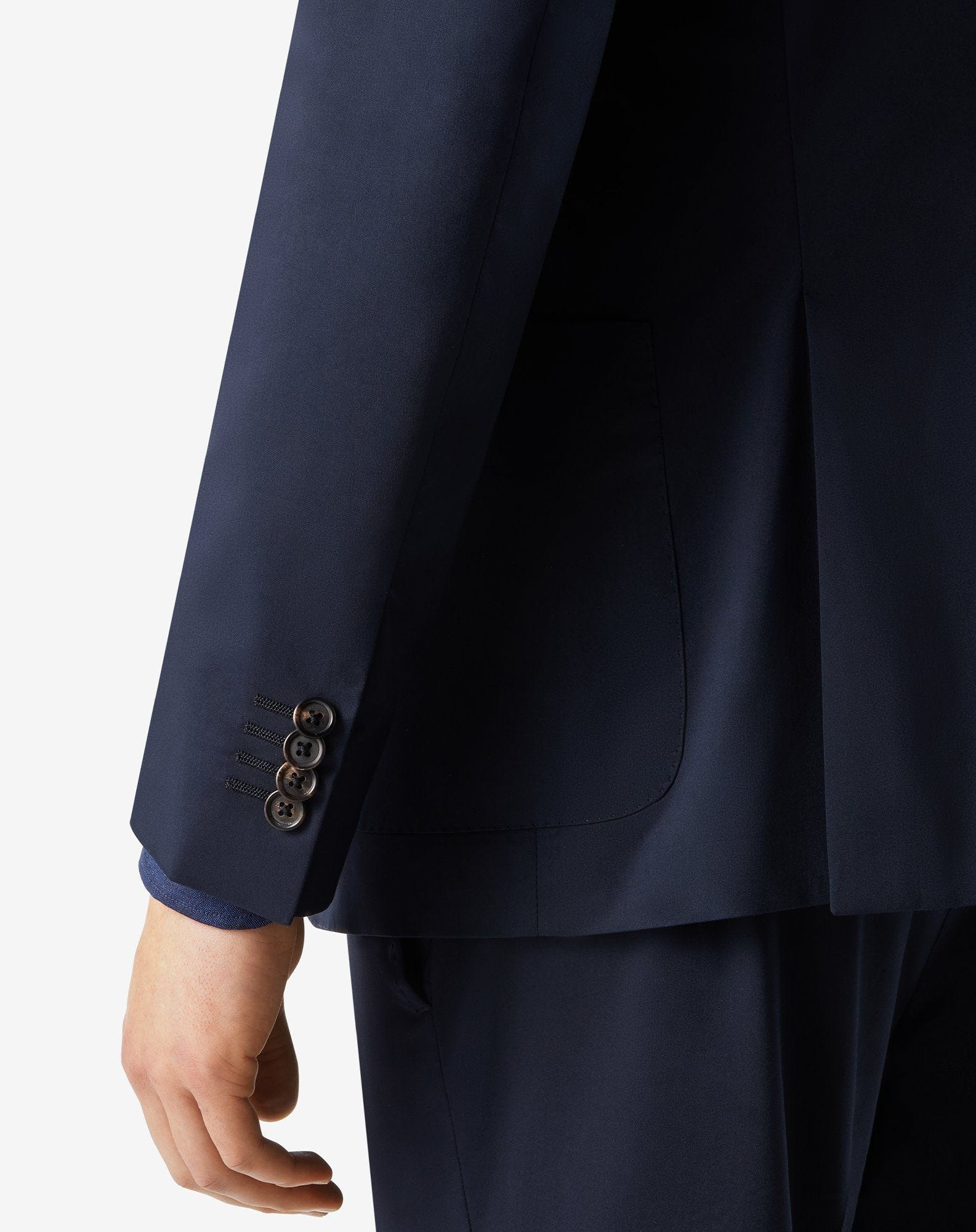 Blue techno stretch cotton suit - 6