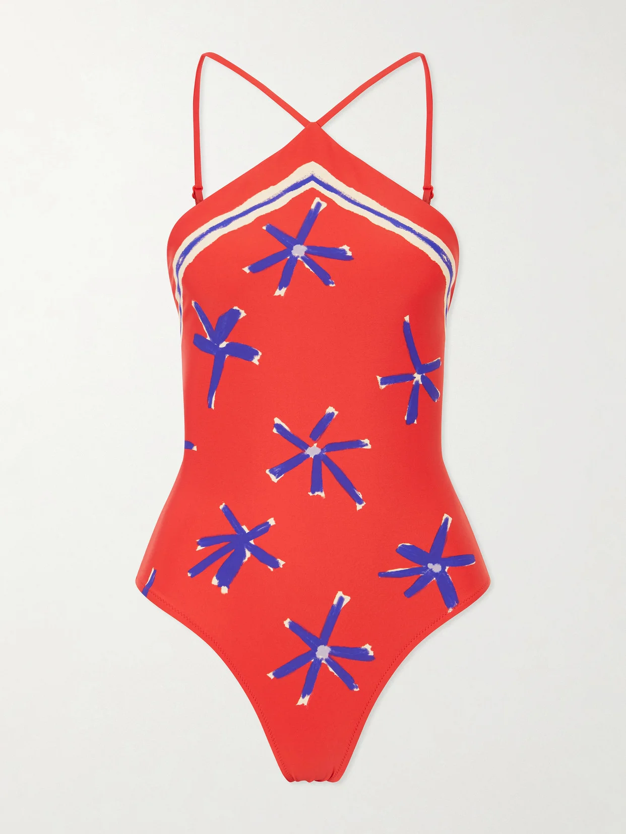 Cadence Printed Halterneck One-piece - 1