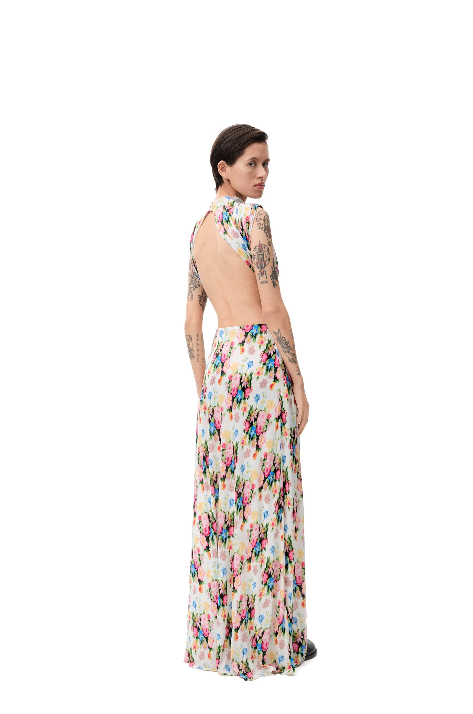Draped dress in viscose - 3