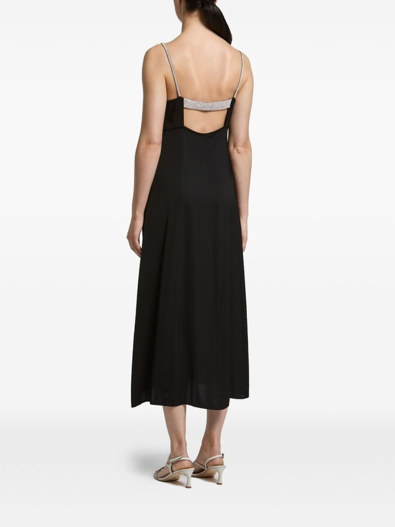 PESERICO lurex-detail open-back midi dress outlook
