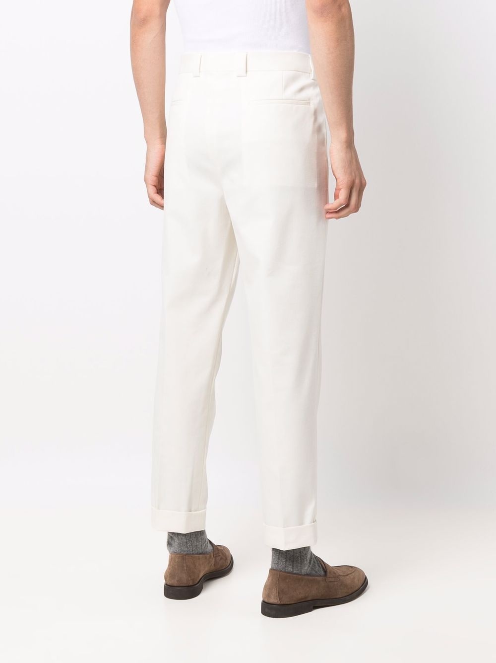 cropped straight-leg trousers - 4