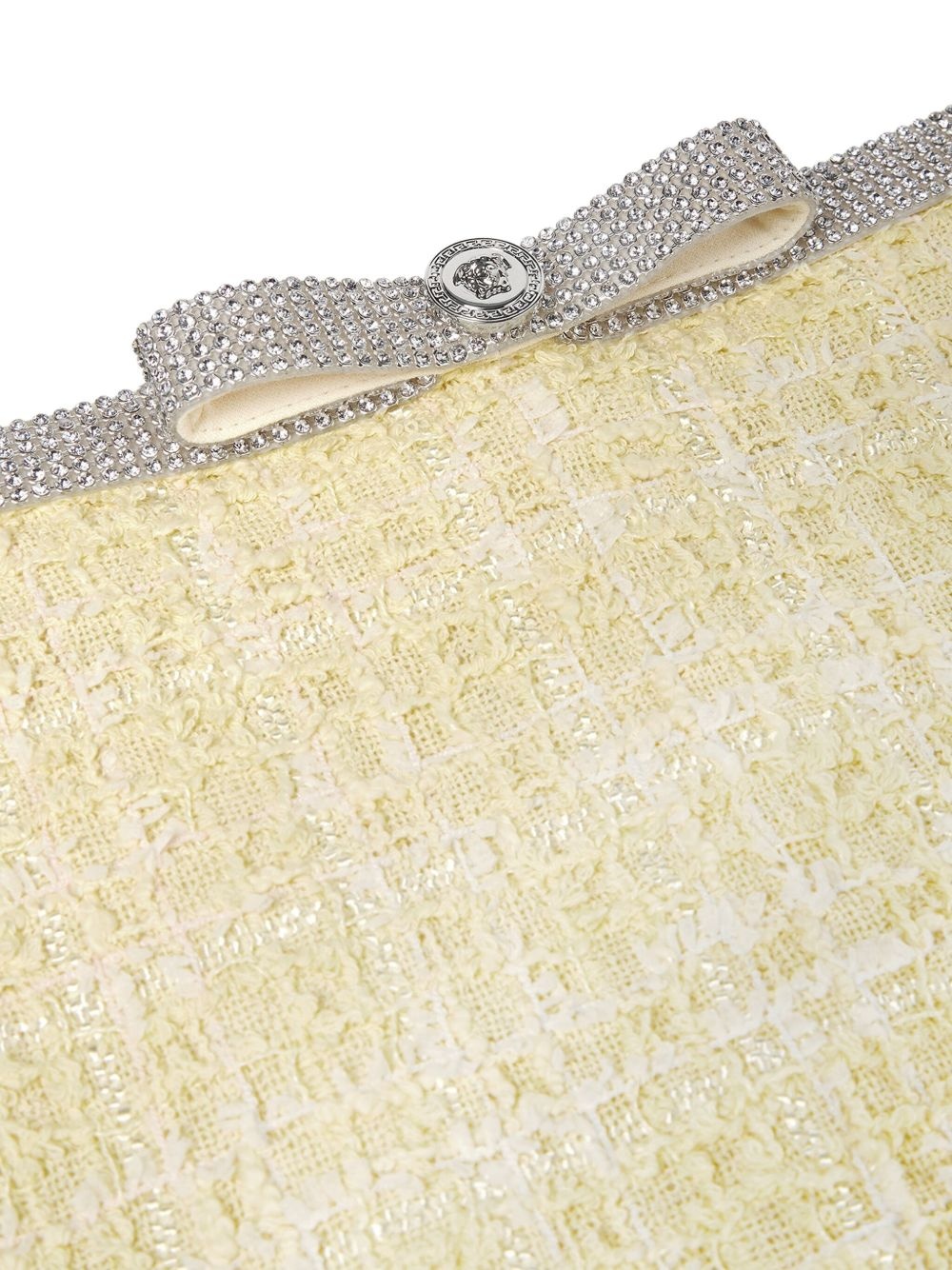 crystal-embellished tweed A-line mini skirt - 3
