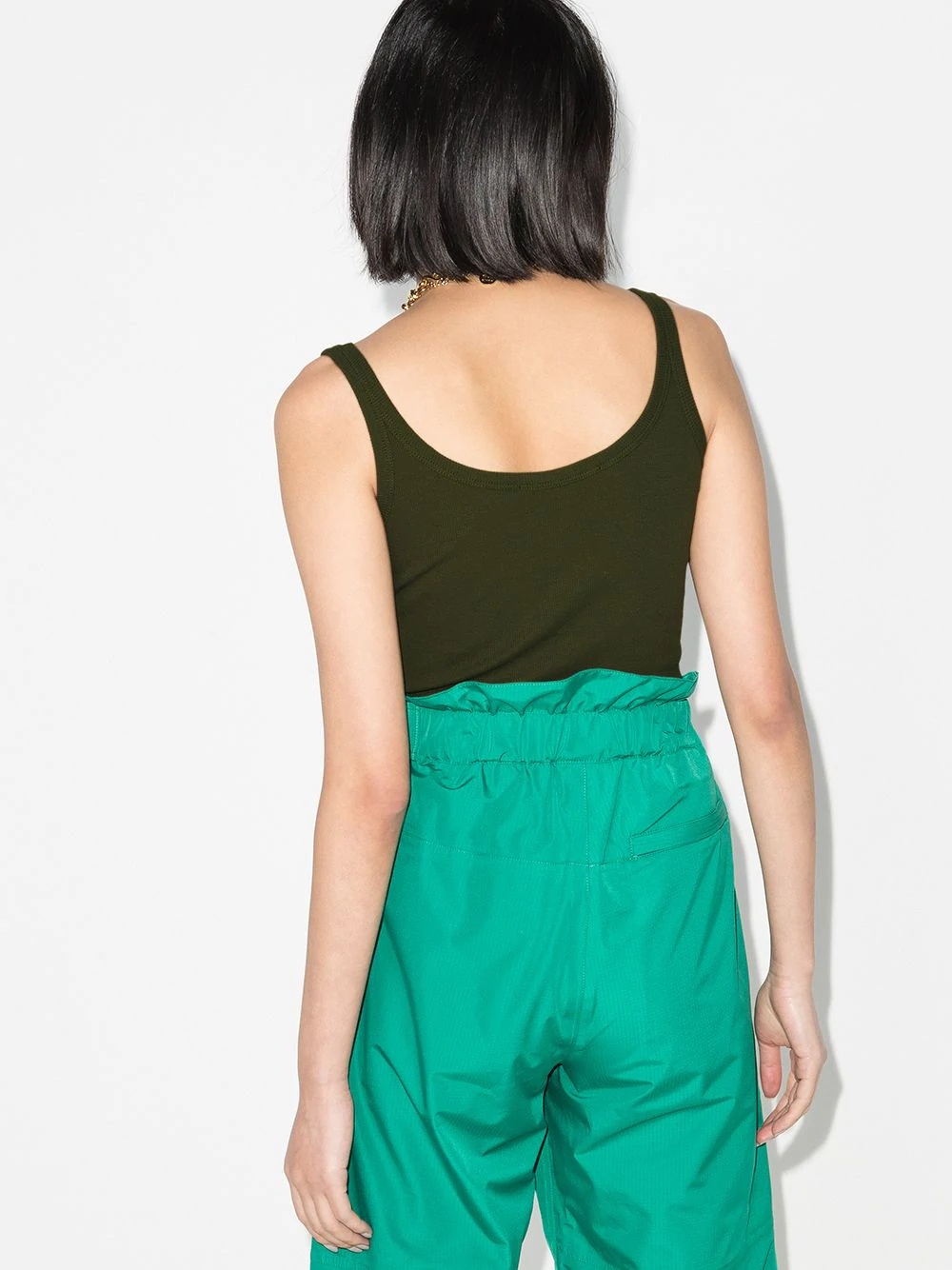 small logo ribbed vest - 3