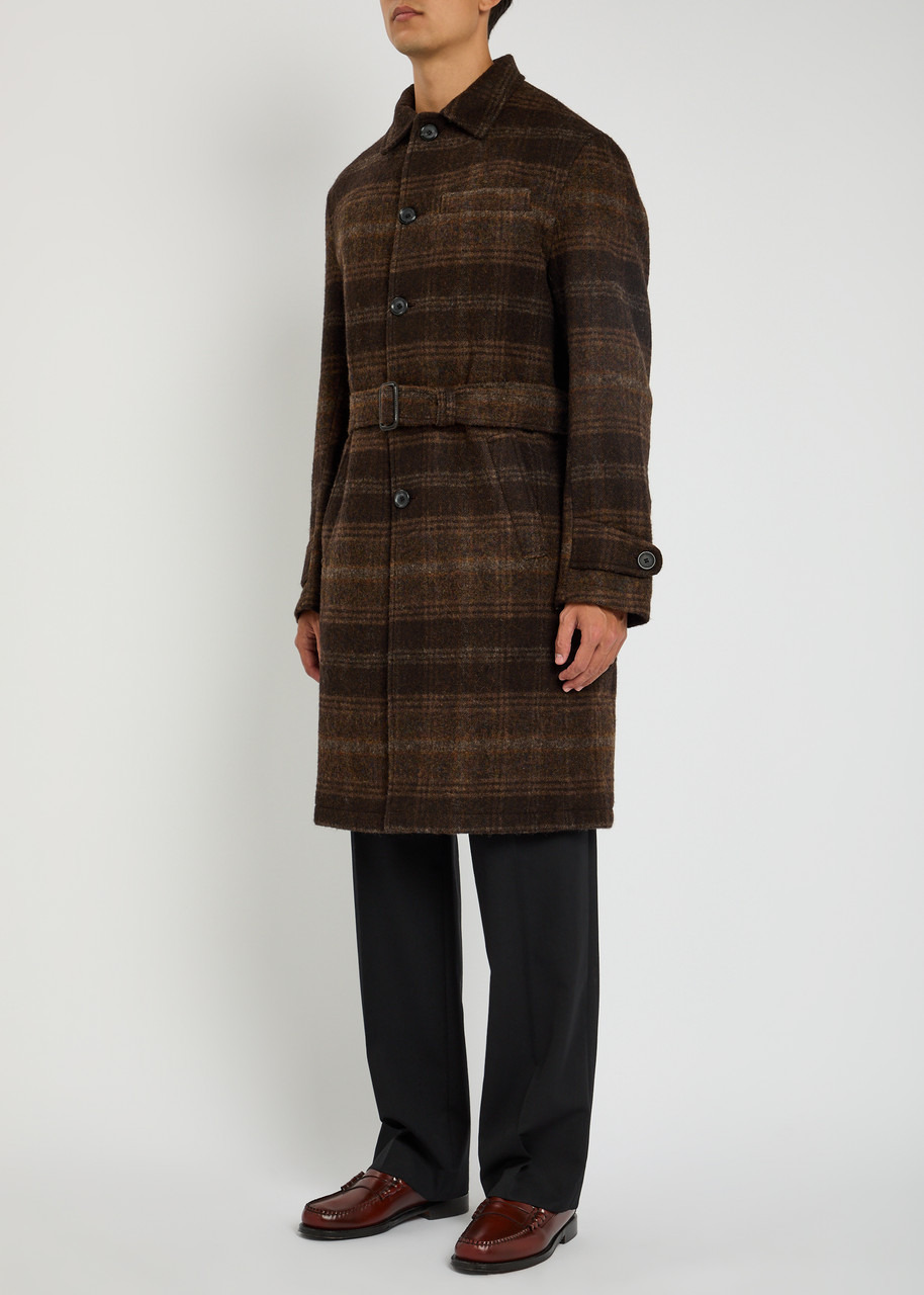 Oliver Spencer Staunton Checked Belted Wool Coat - 2