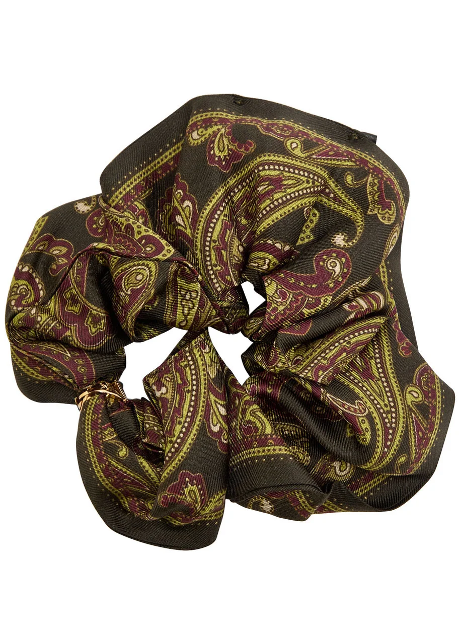 Saint Laurent Paisley-print Silk Scrunchie - 1