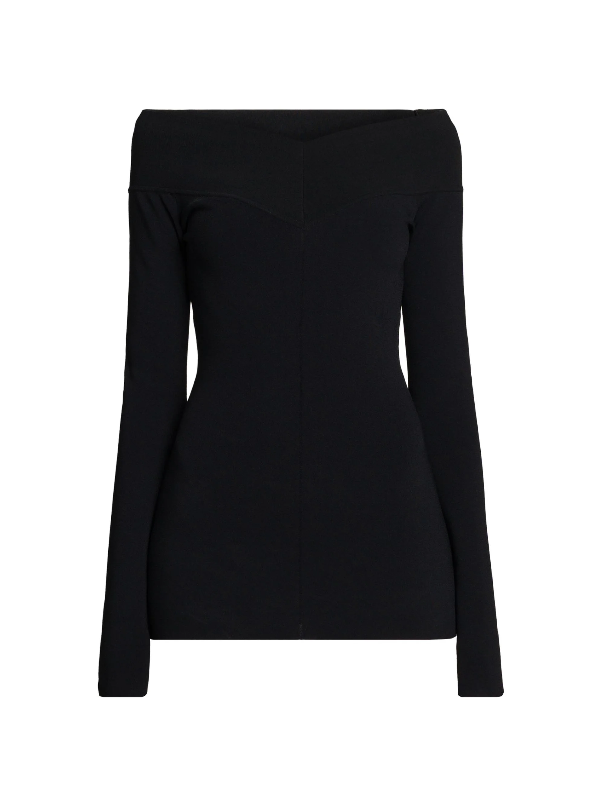 Women's Compact Knit Off-the-Shoulder Top - Black - 1
