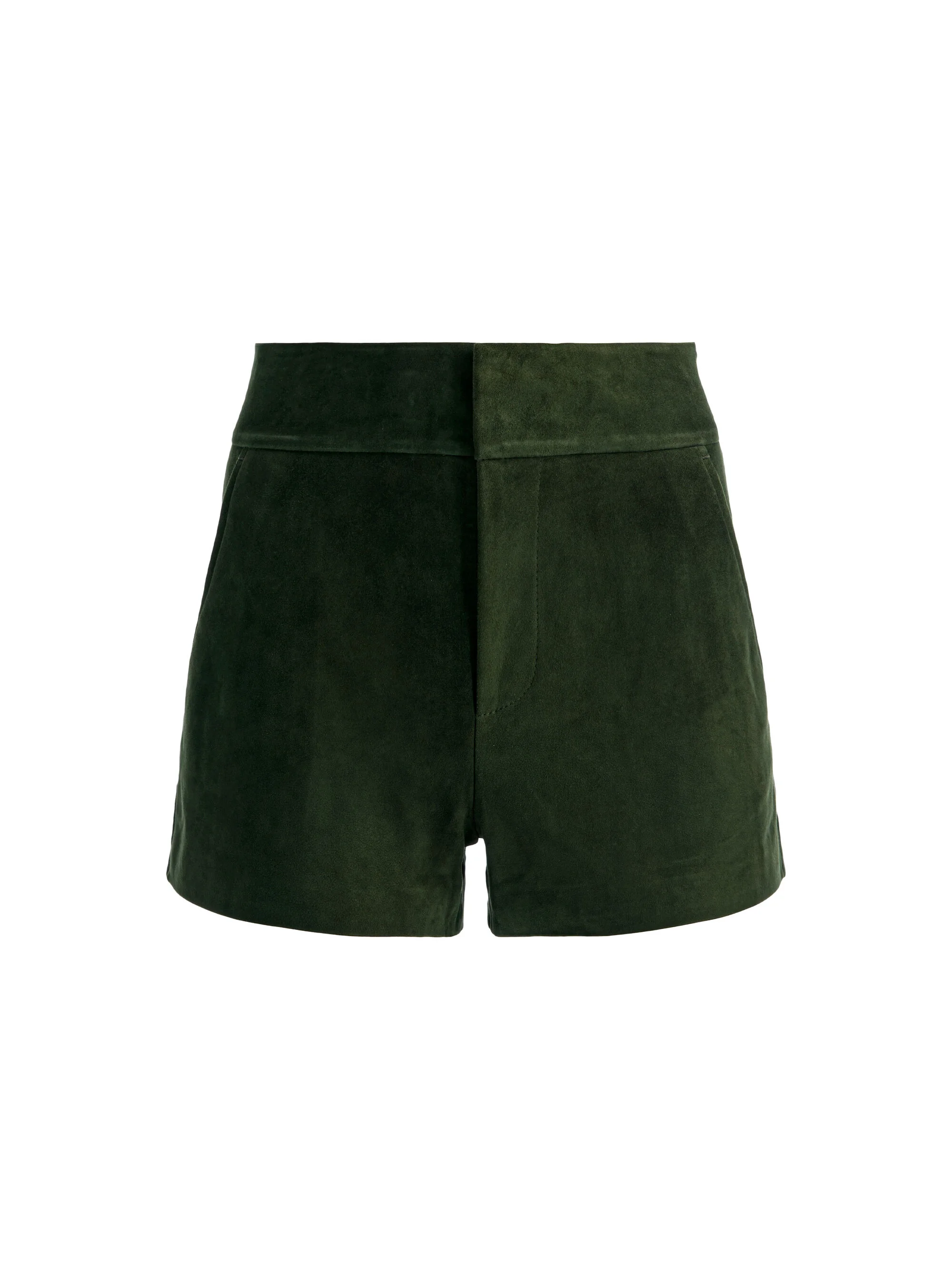 CADY SUEDE SHORT - DARK FERN - 1