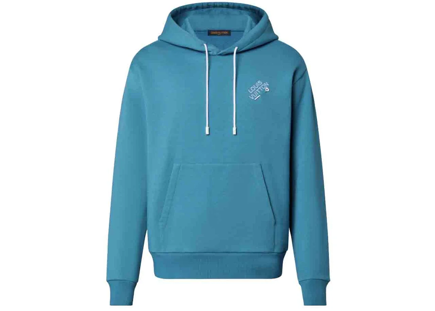 Louis Vuitton Signature Hoodie with Embroidery Pigeon Blue - 1