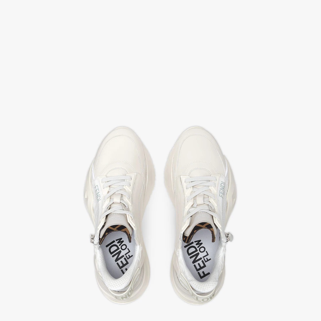 White leather low-tops - 4