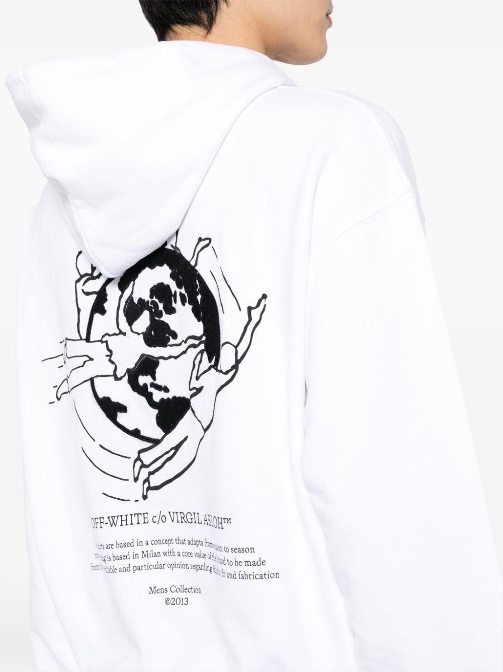 graphic-print cotton hoodie - 5