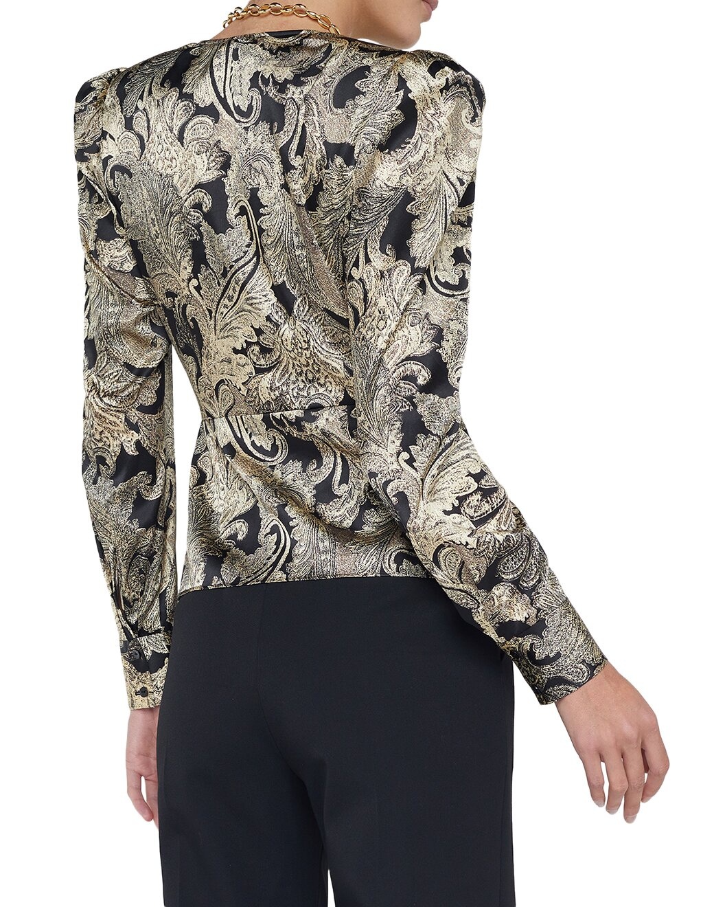 L'AGENCE Bensen Silk-Blend Wrap Blouse - 2