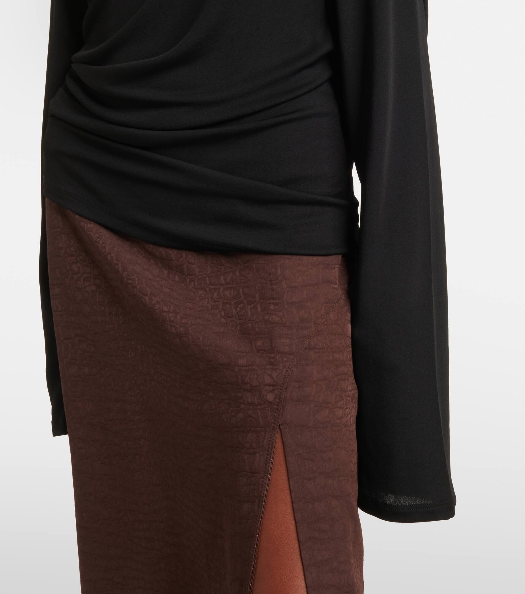 Croisière draped open-back crêpe jersey top - 5