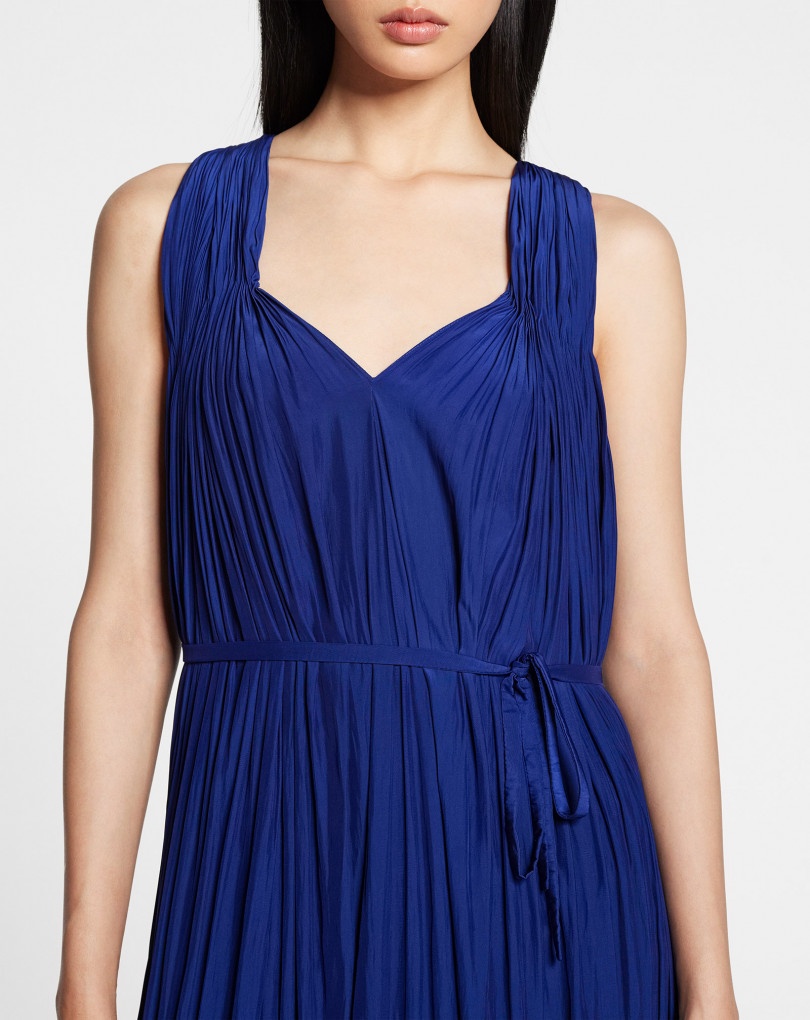 LONG CHARMEUSE TRIBUTE DRESS - 4