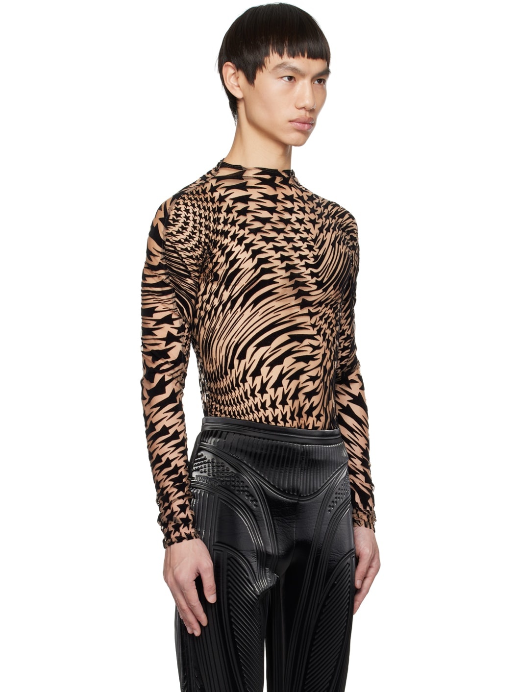 Tan & Black Star Turtleneck - 2