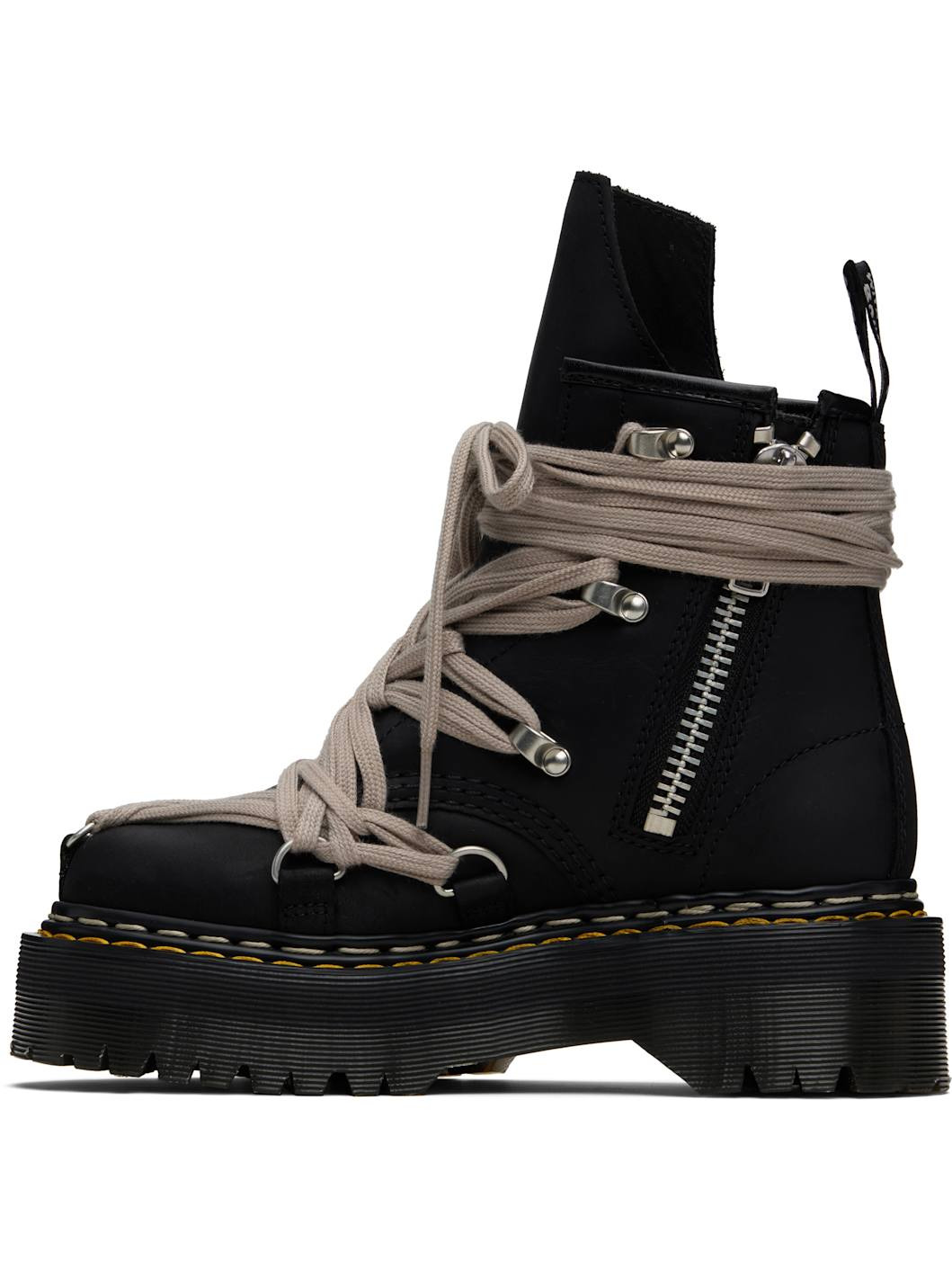 Black Dr. Martens Edition 1460 Quad Sole Megalace Boots - 3
