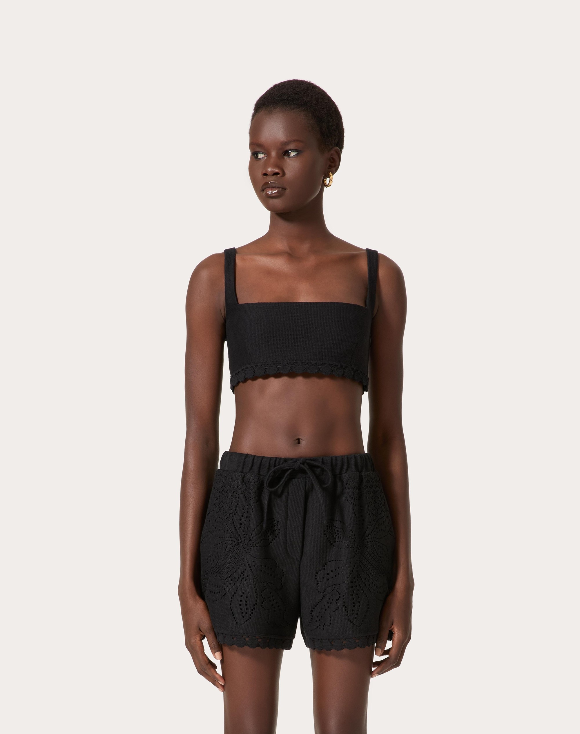 BRALETTE IN VALENTINO COTTON GUIPURE JARDIN PLAT - 3
