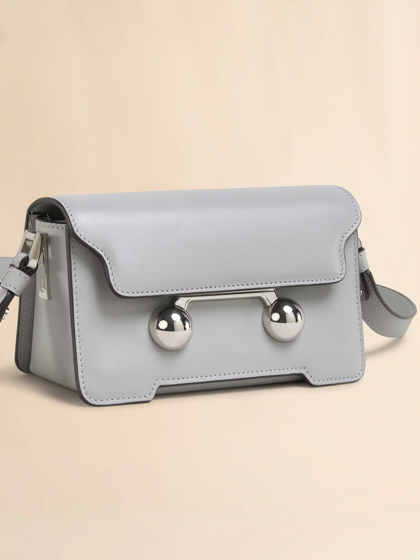 LIGHT GREY LEATHER TRUNKAROO MINI SHOULDER BAG - 4