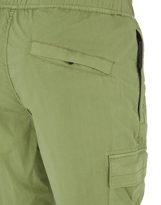 31303 GARMENT-DYED STRETCH COTTON TELA 'PARACADUTE'  OLIVE GREEN - 4